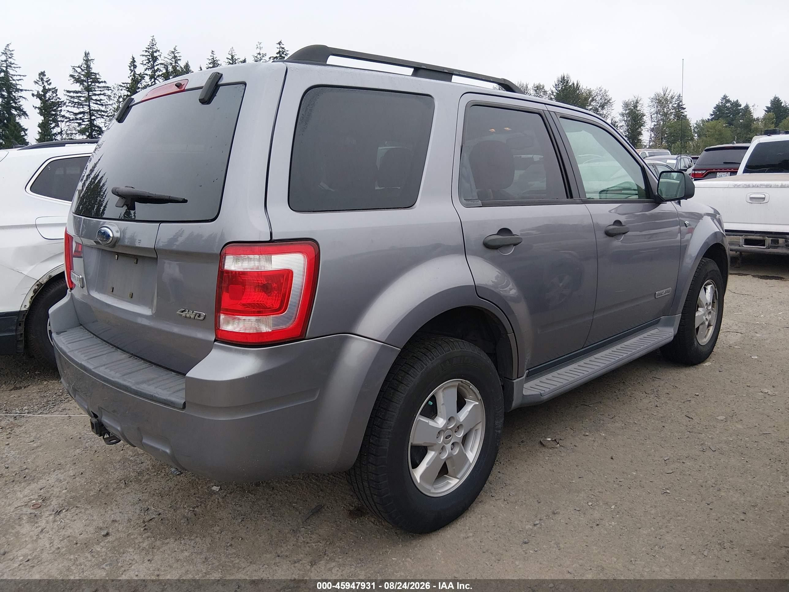 2008 Ford Escape Xlt Серый vin: 1FMCU93148KC91754