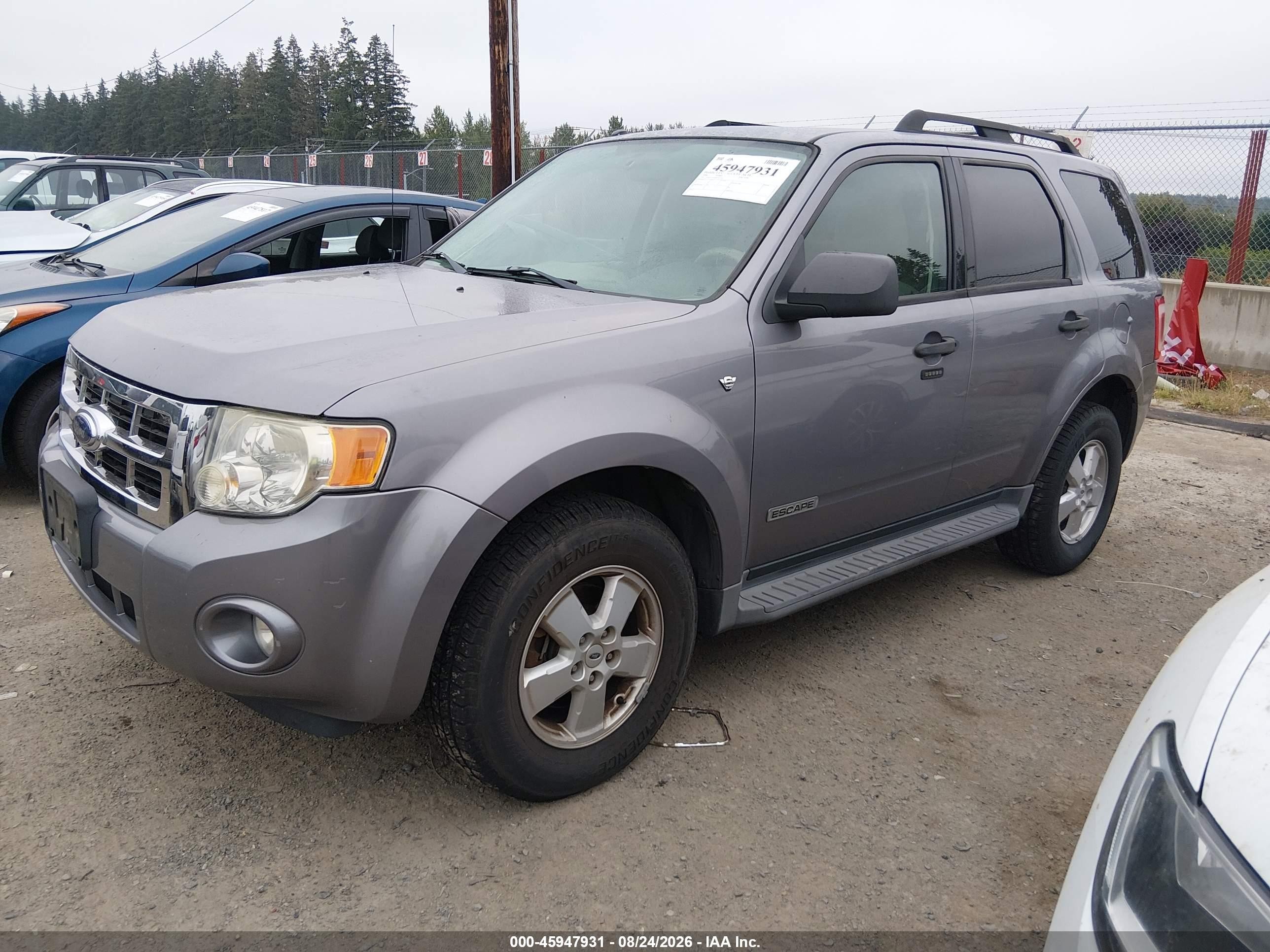 2008 Ford Escape Xlt Серый vin: 1FMCU93148KC91754