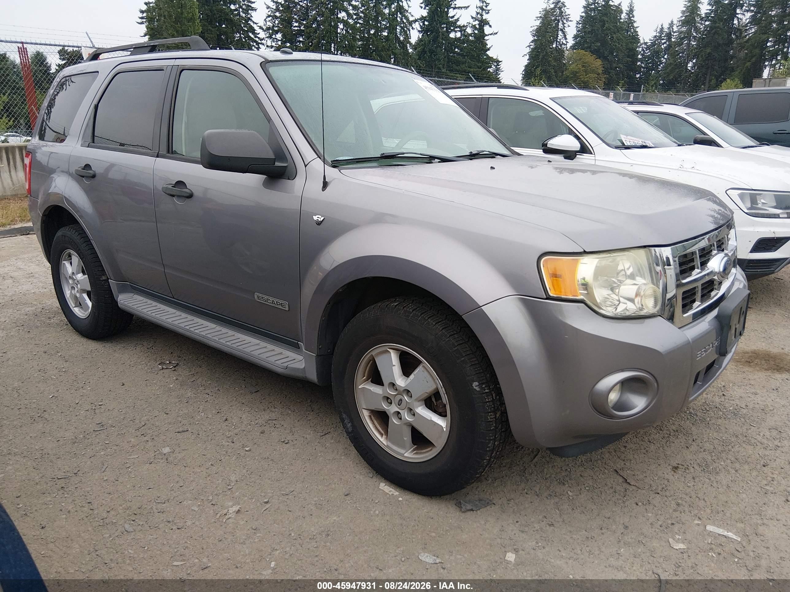 2008 Ford Escape Xlt Серый vin: 1FMCU93148KC91754
