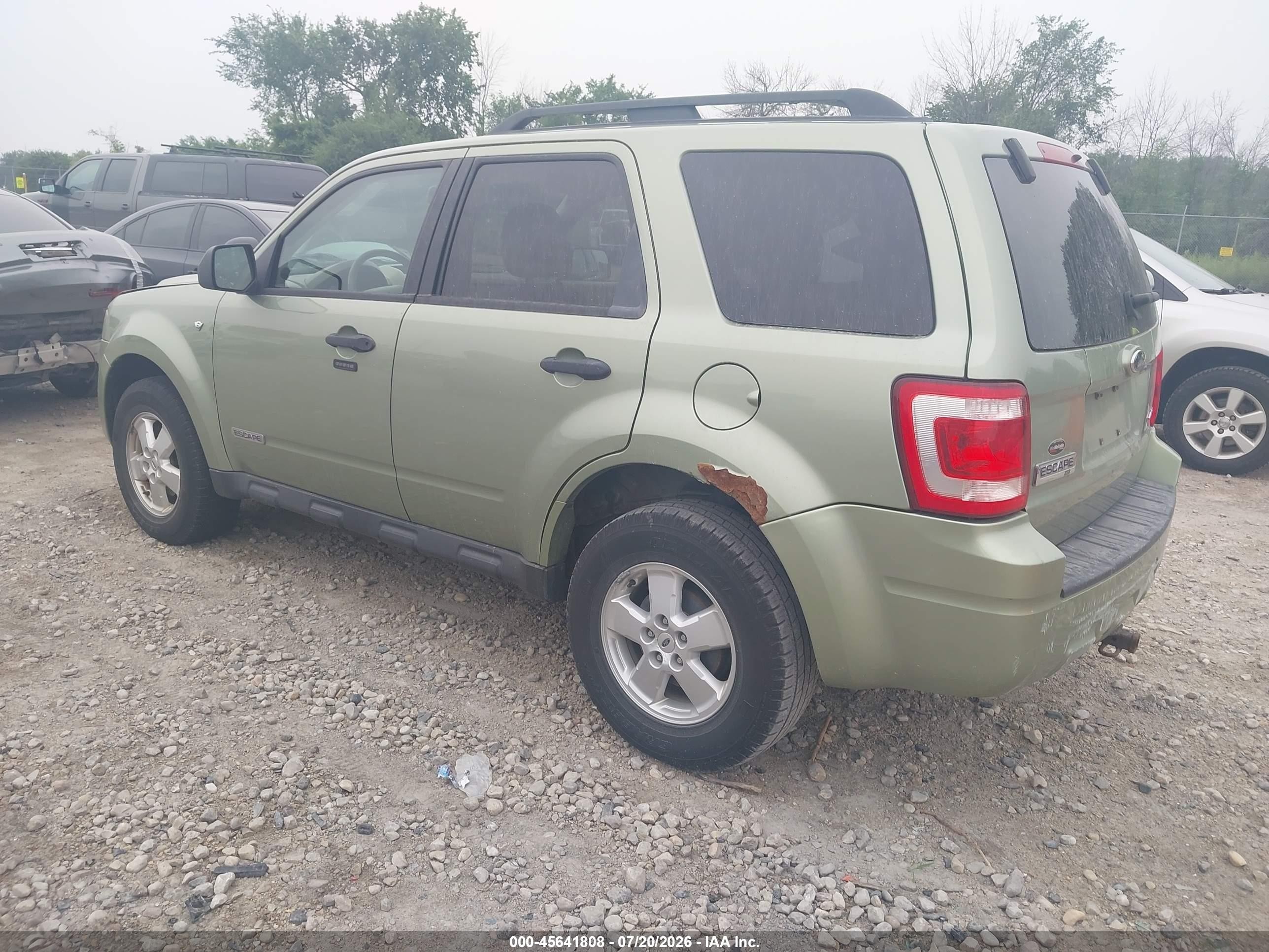 2008 Ford Escape Xlt Green vin: 1FMCU93148KD50334