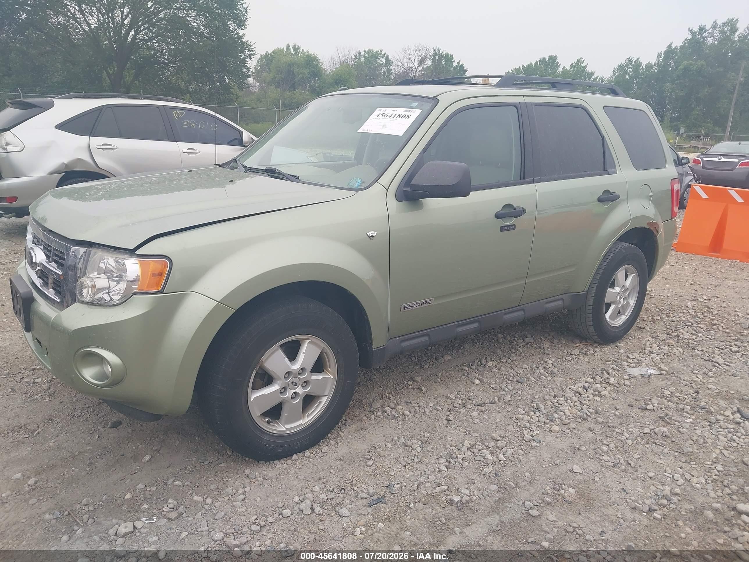 2008 Ford Escape Xlt Green vin: 1FMCU93148KD50334