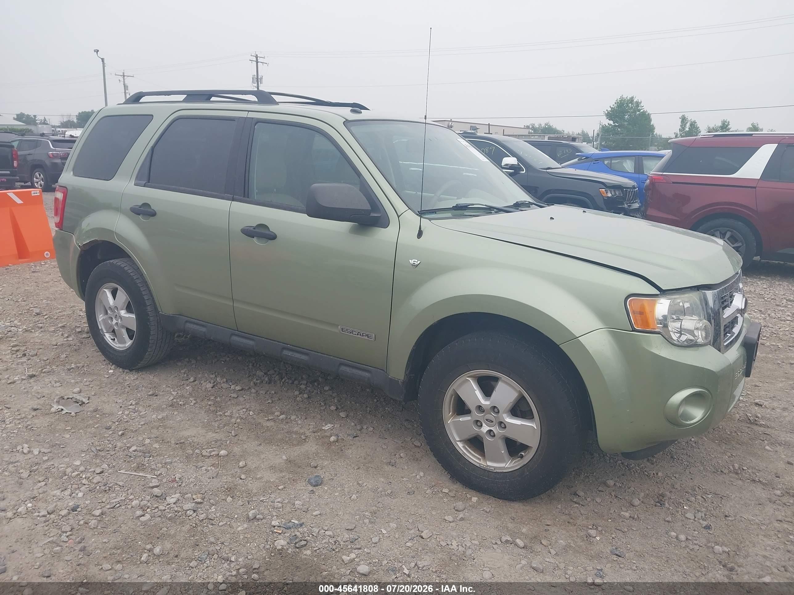 2008 Ford Escape Xlt Green vin: 1FMCU93148KD50334