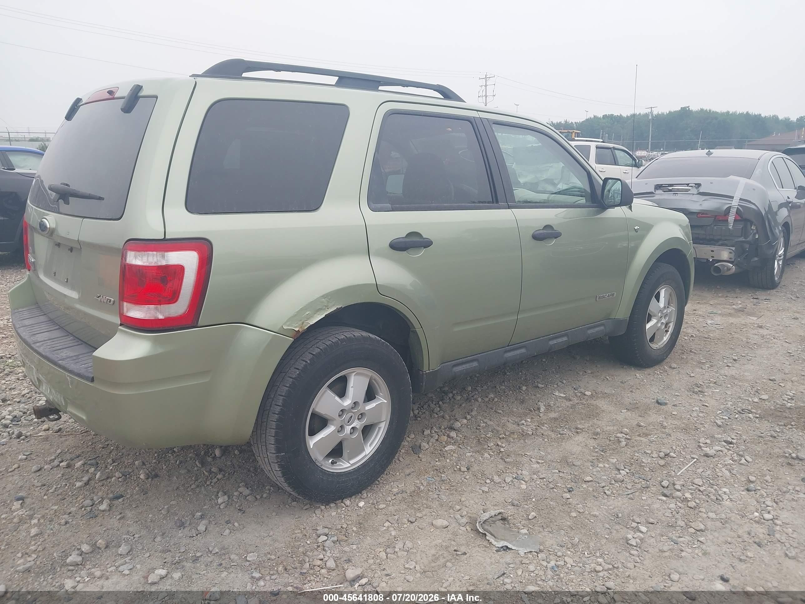 2008 Ford Escape Xlt Green vin: 1FMCU93148KD50334