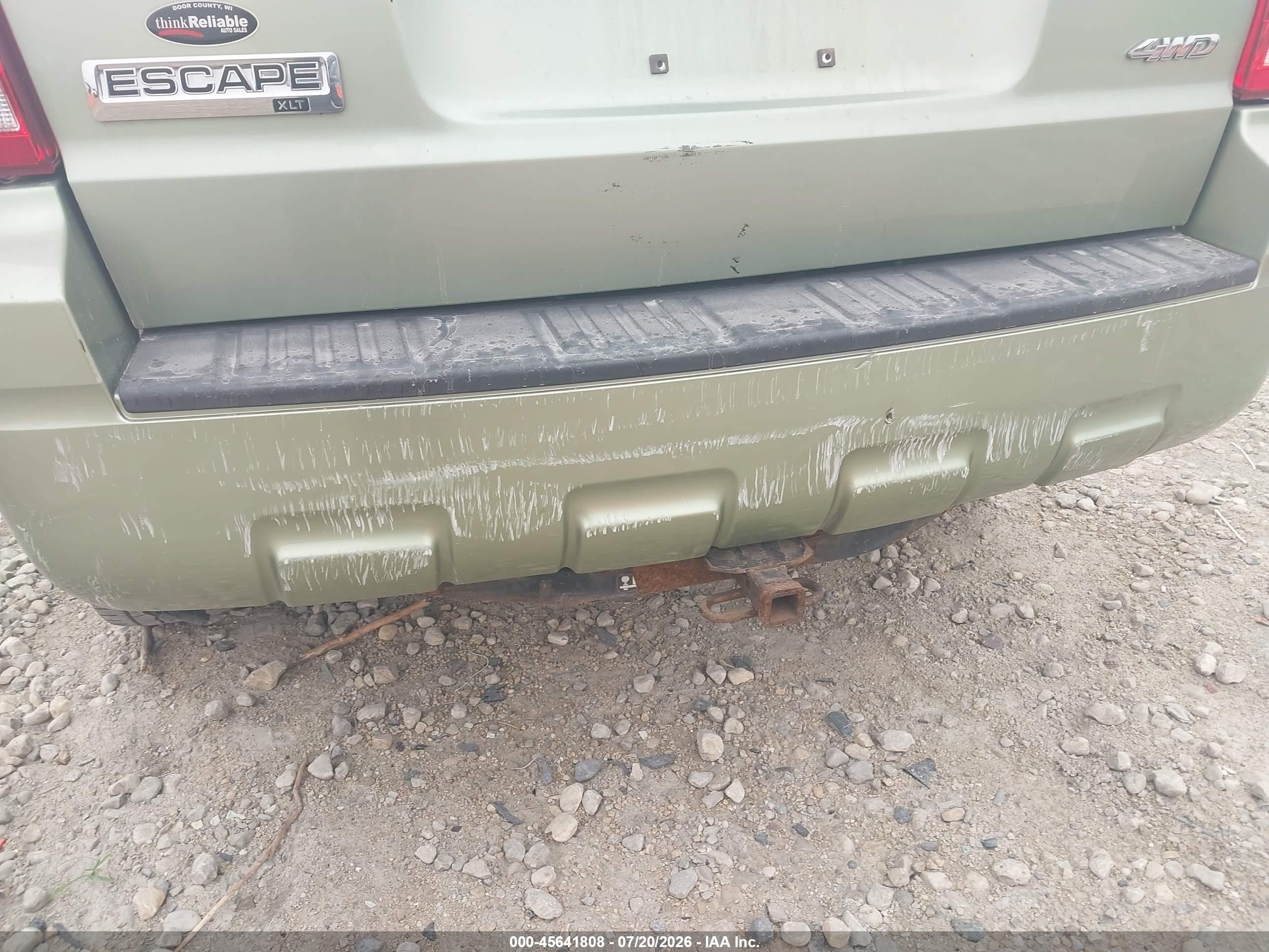2008 Ford Escape Xlt Green vin: 1FMCU93148KD50334