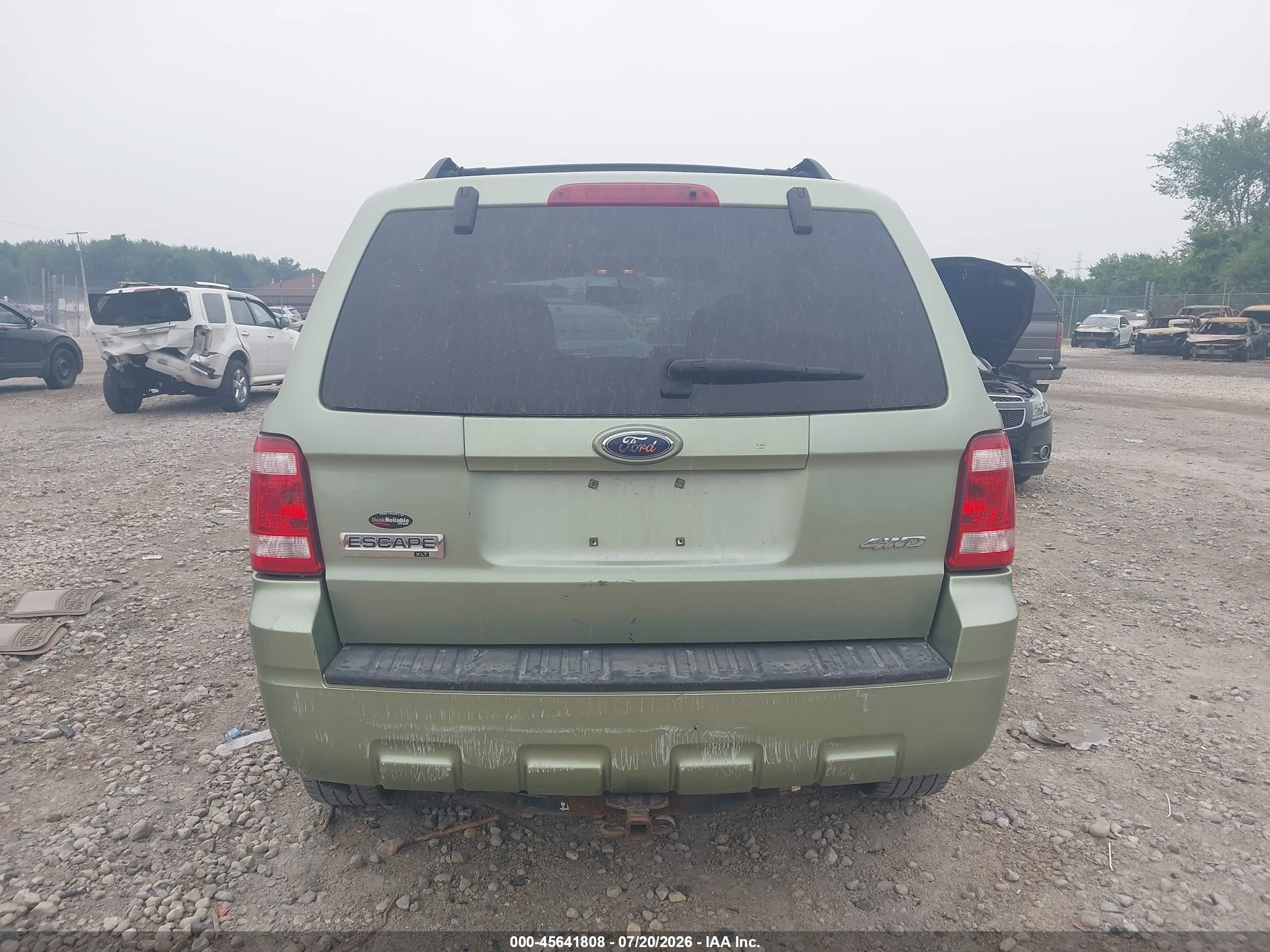 2008 Ford Escape Xlt Green vin: 1FMCU93148KD50334