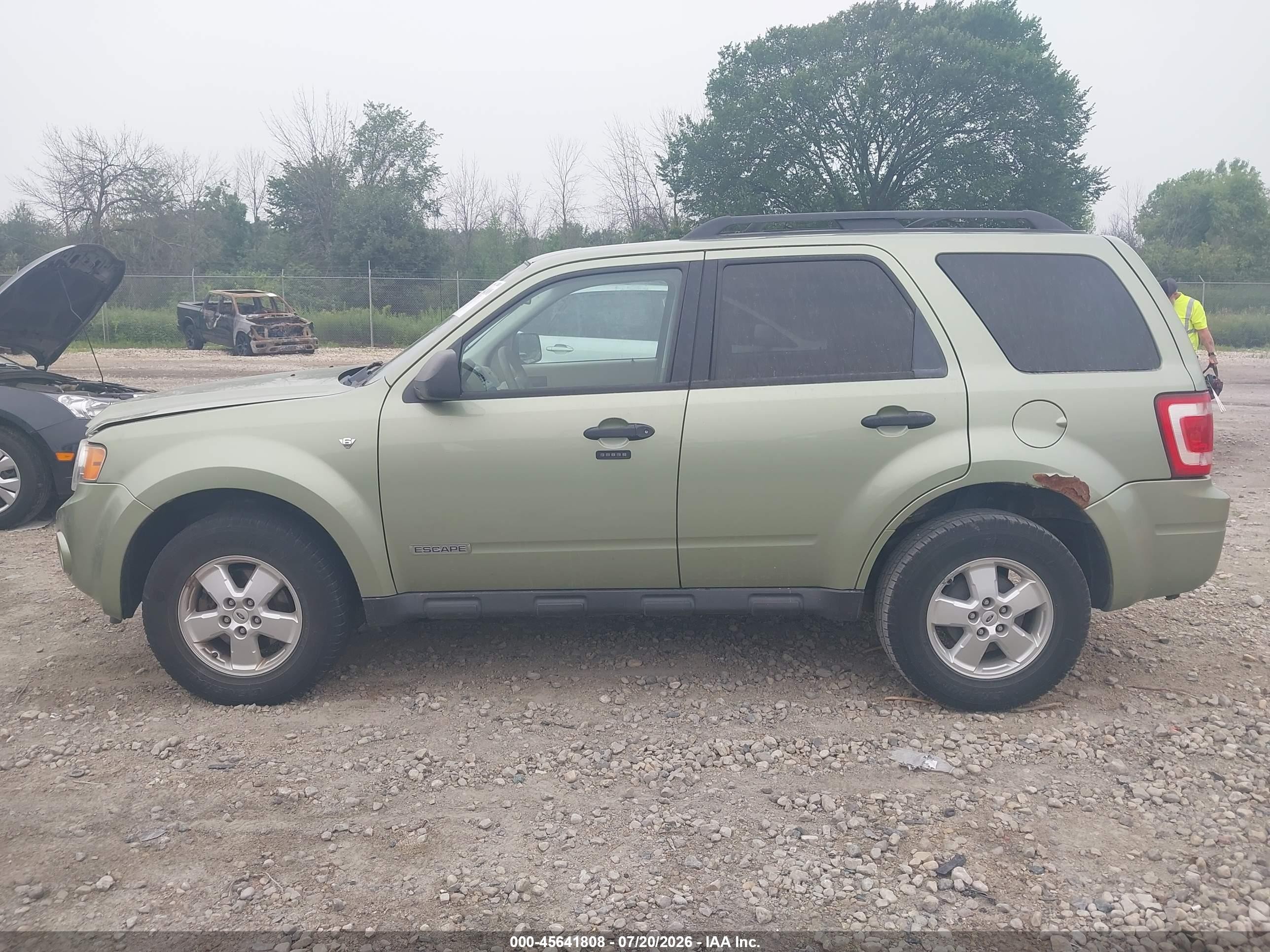 2008 Ford Escape Xlt Green vin: 1FMCU93148KD50334