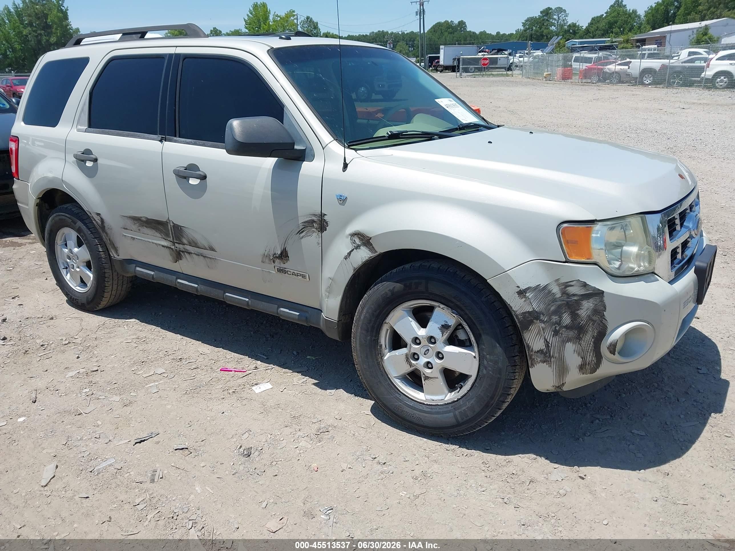 2008 Ford Escape Xlt Silver vin: 1FMCU93148KD90851