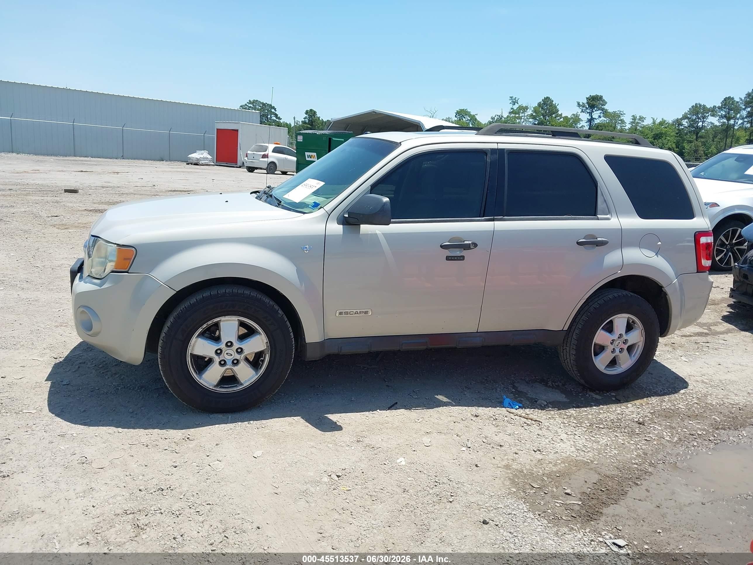 2008 Ford Escape Xlt Silver vin: 1FMCU93148KD90851
