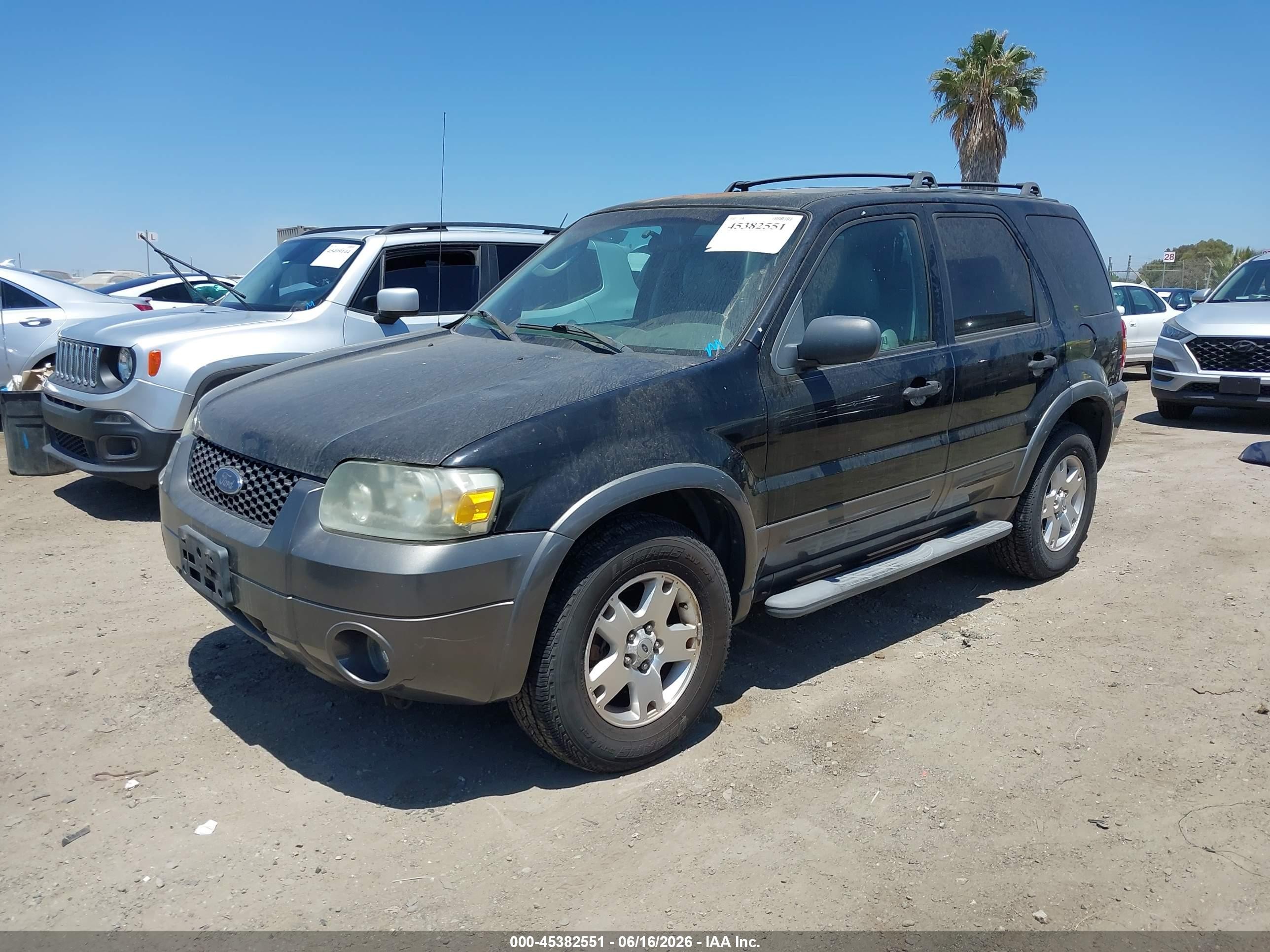 2006 Ford Escape Xlt/xlt Sport Black vin: 1FMCU93156KB36255