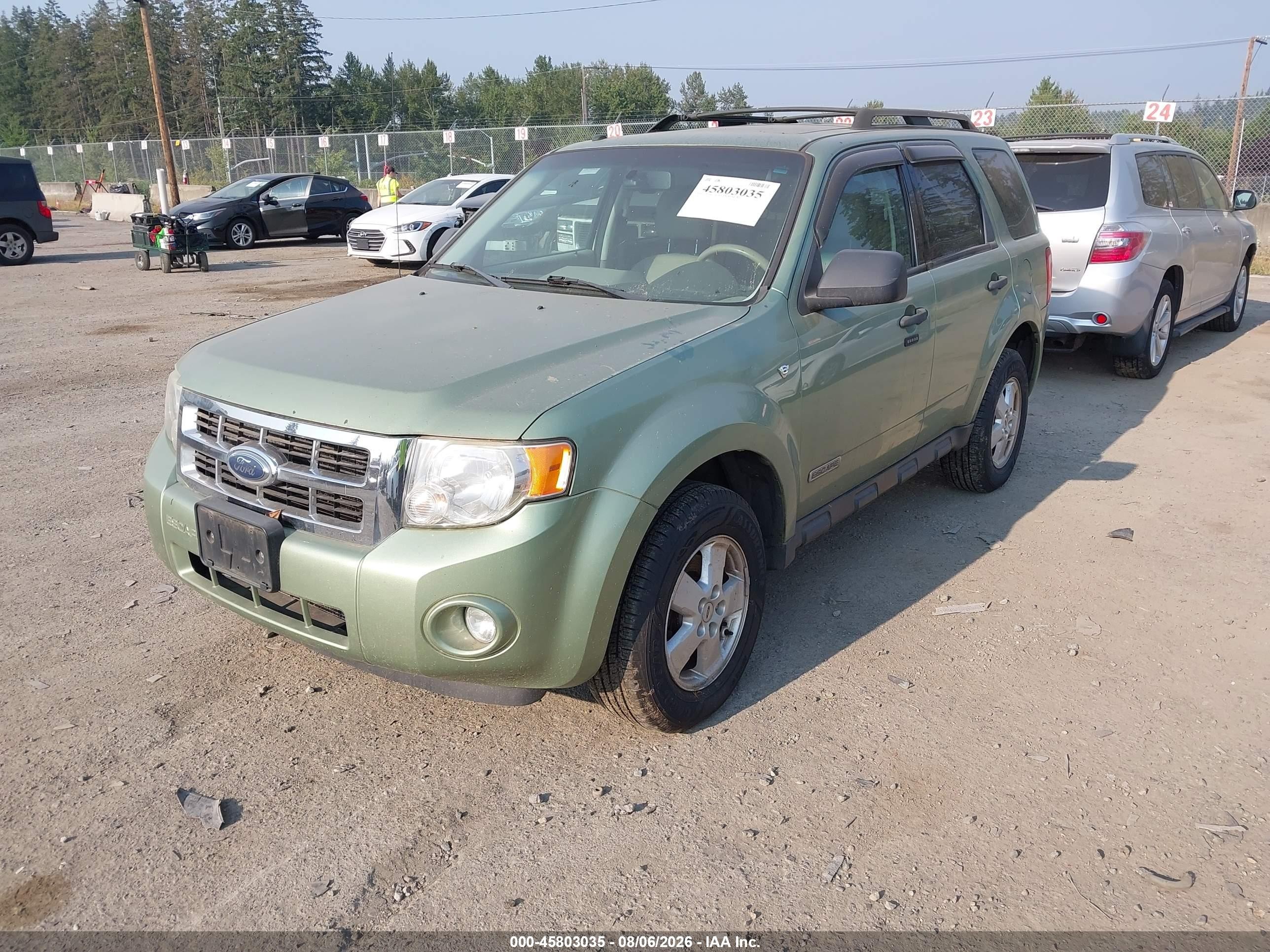 2008 Ford Escape Xlt Зеленый vin: 1FMCU93158KA53010