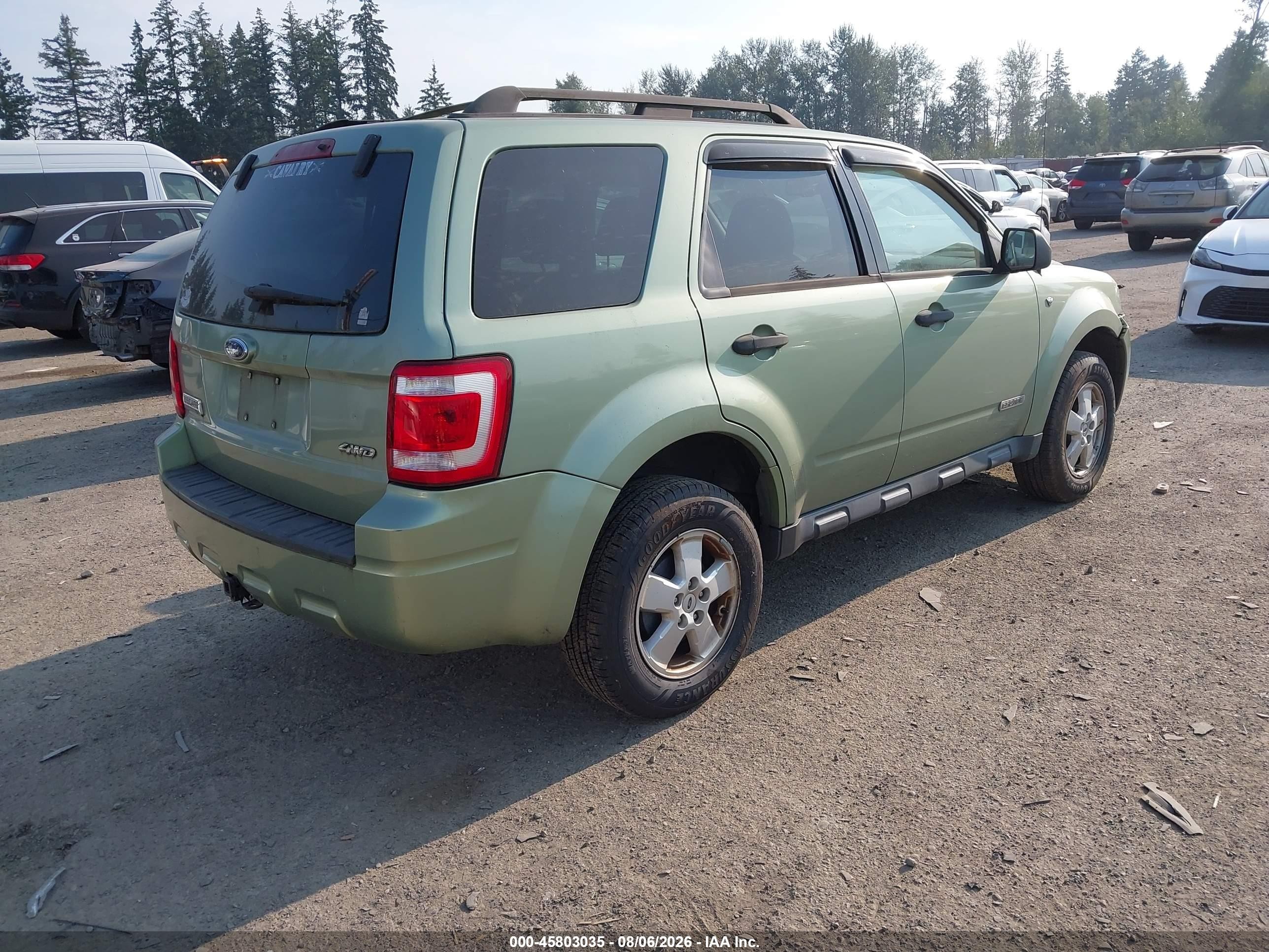 2008 Ford Escape Xlt Зеленый vin: 1FMCU93158KA53010