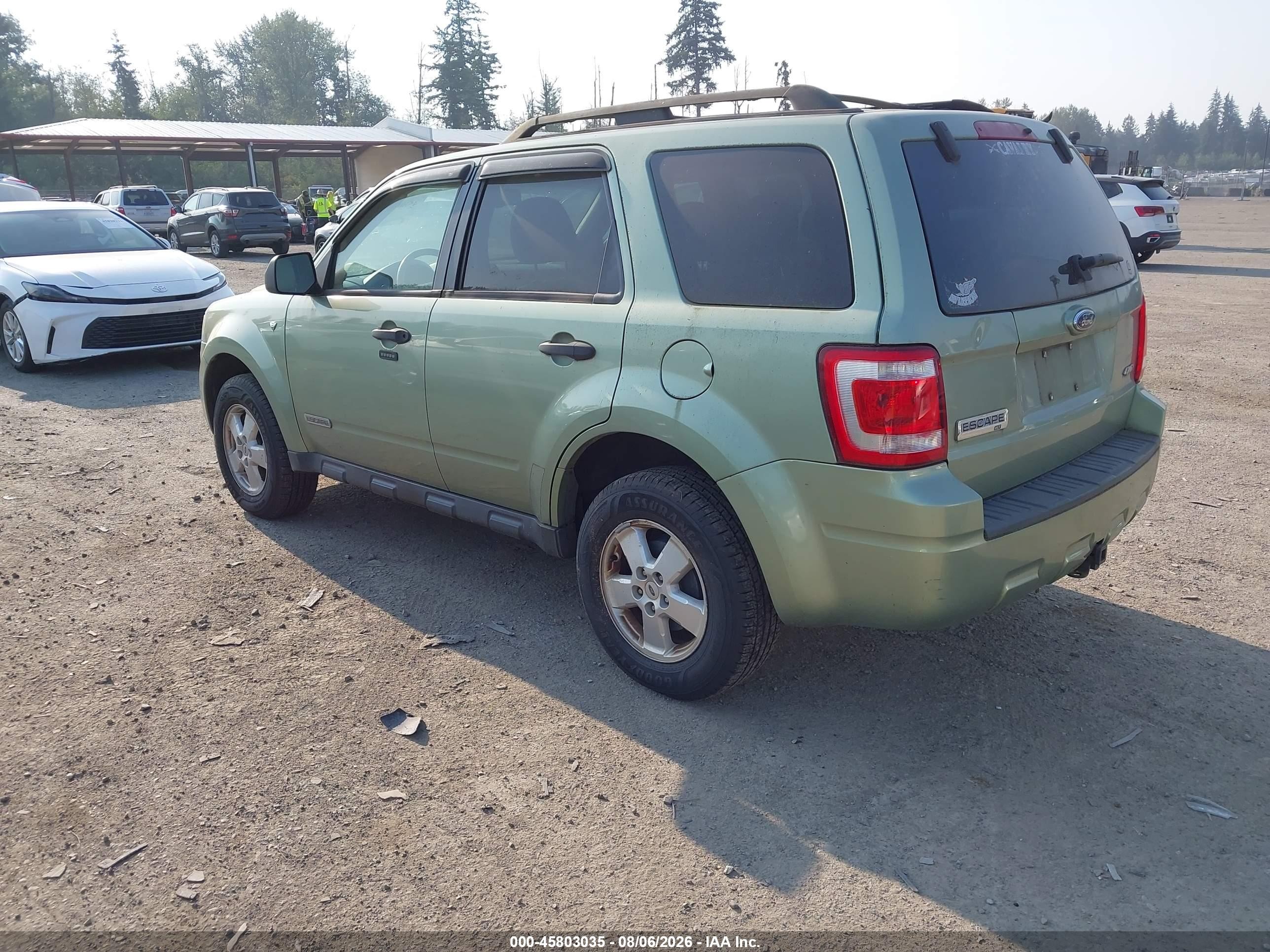 2008 Ford Escape Xlt Зеленый vin: 1FMCU93158KA53010