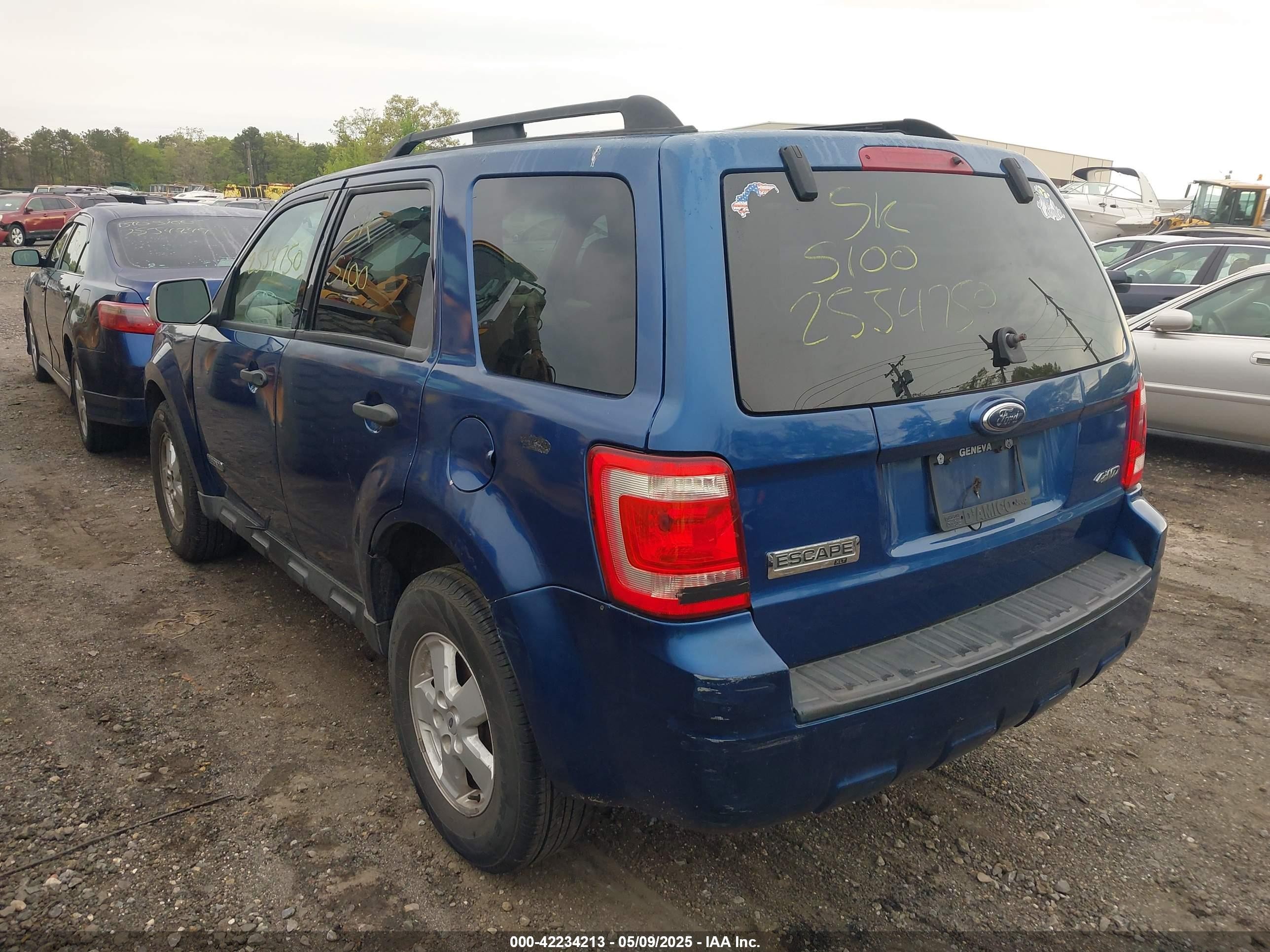 2008 Ford Escape Xlt Blue vin: 1FMCU93158KE03395