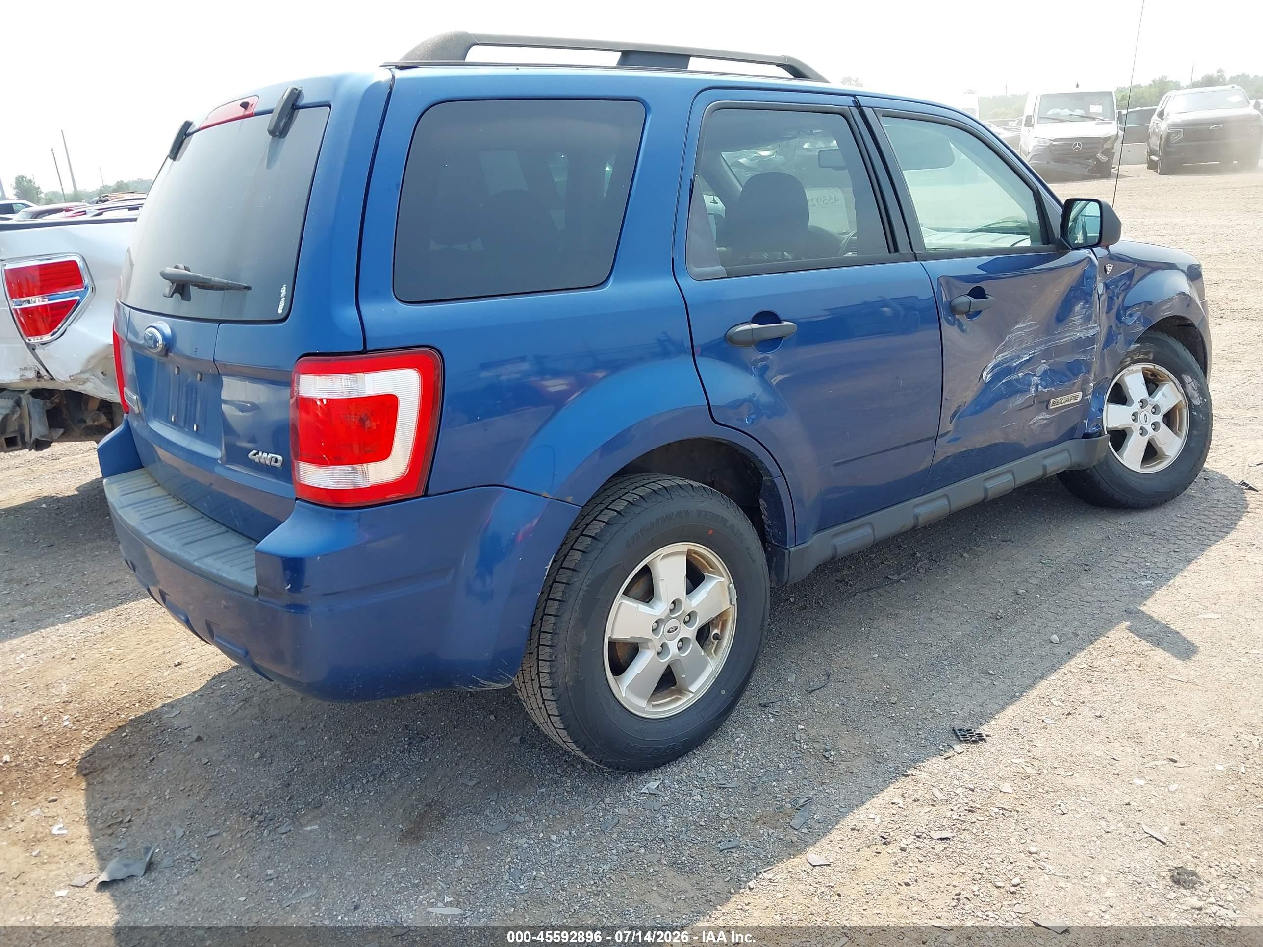 2008 Ford Escape Xlt Blue vin: 1FMCU93168KE63296