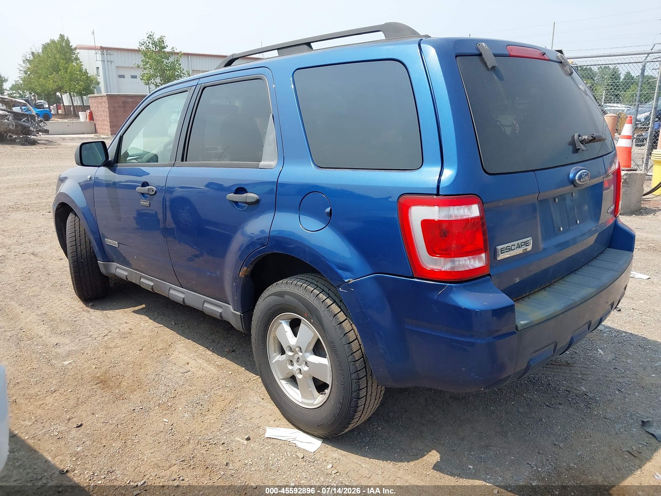2008 Ford Escape Xlt Blue vin: 1FMCU93168KE63296