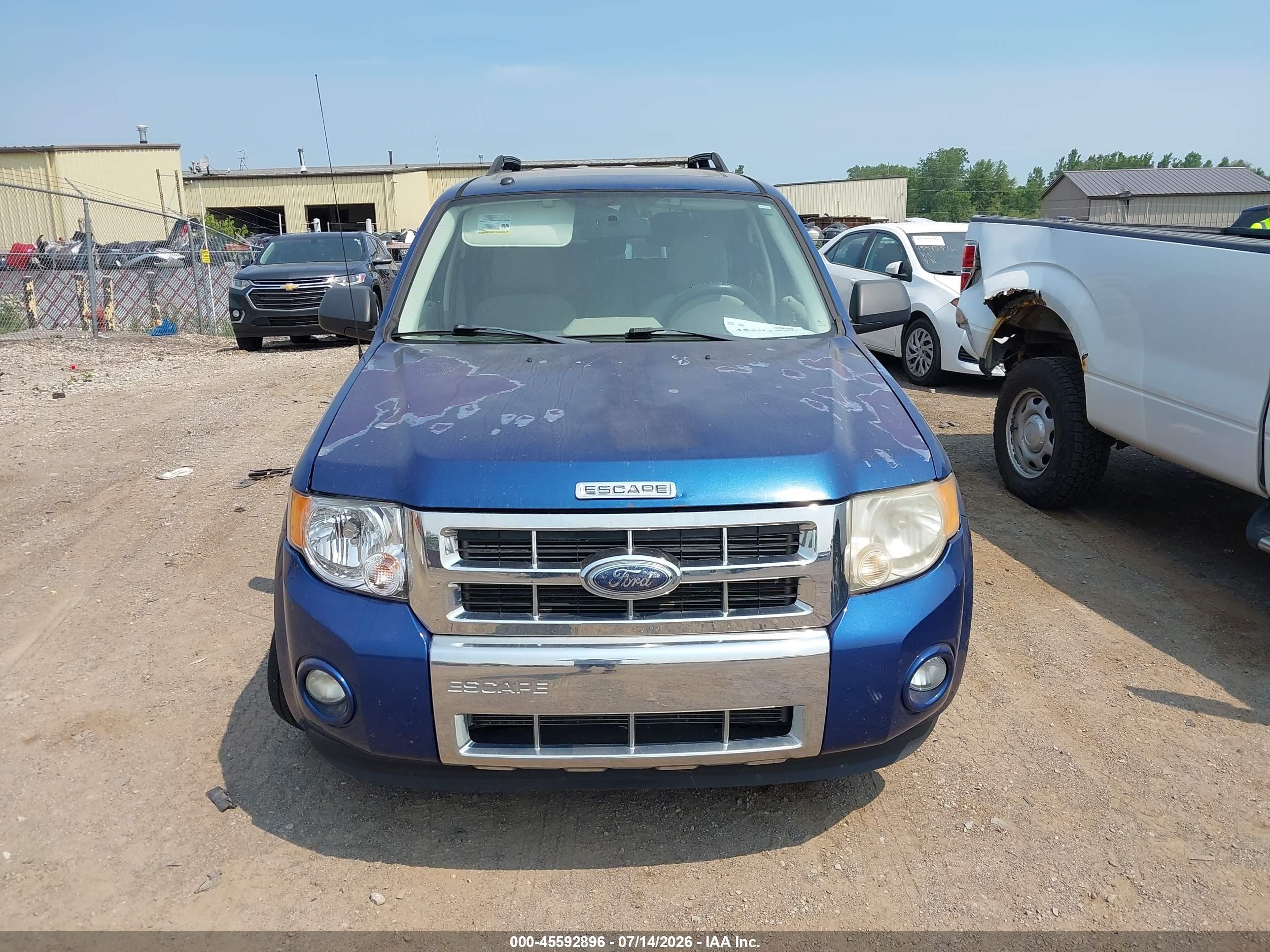 2008 Ford Escape Xlt Blue vin: 1FMCU93168KE63296