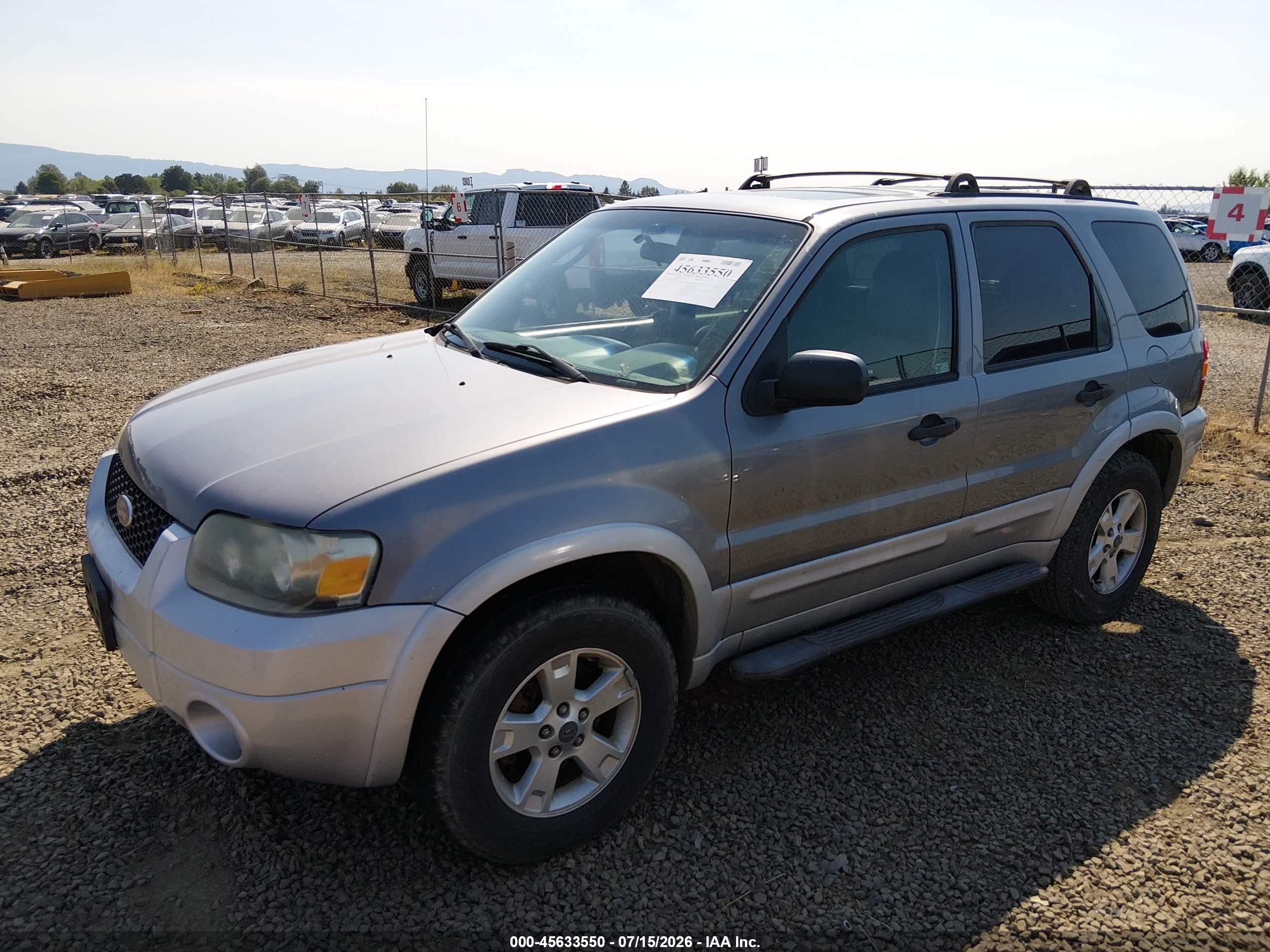 2007 Ford Escape   Gray vin: 1FMCU93177KB89542