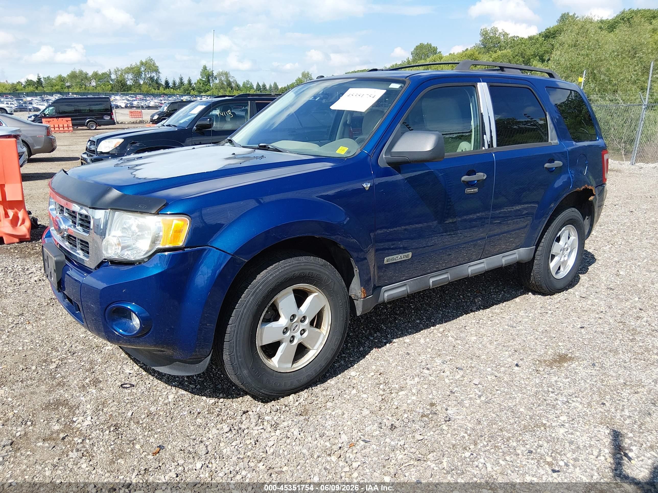 2008 Ford Escape Xlt Blue vin: 1FMCU93178KA05847