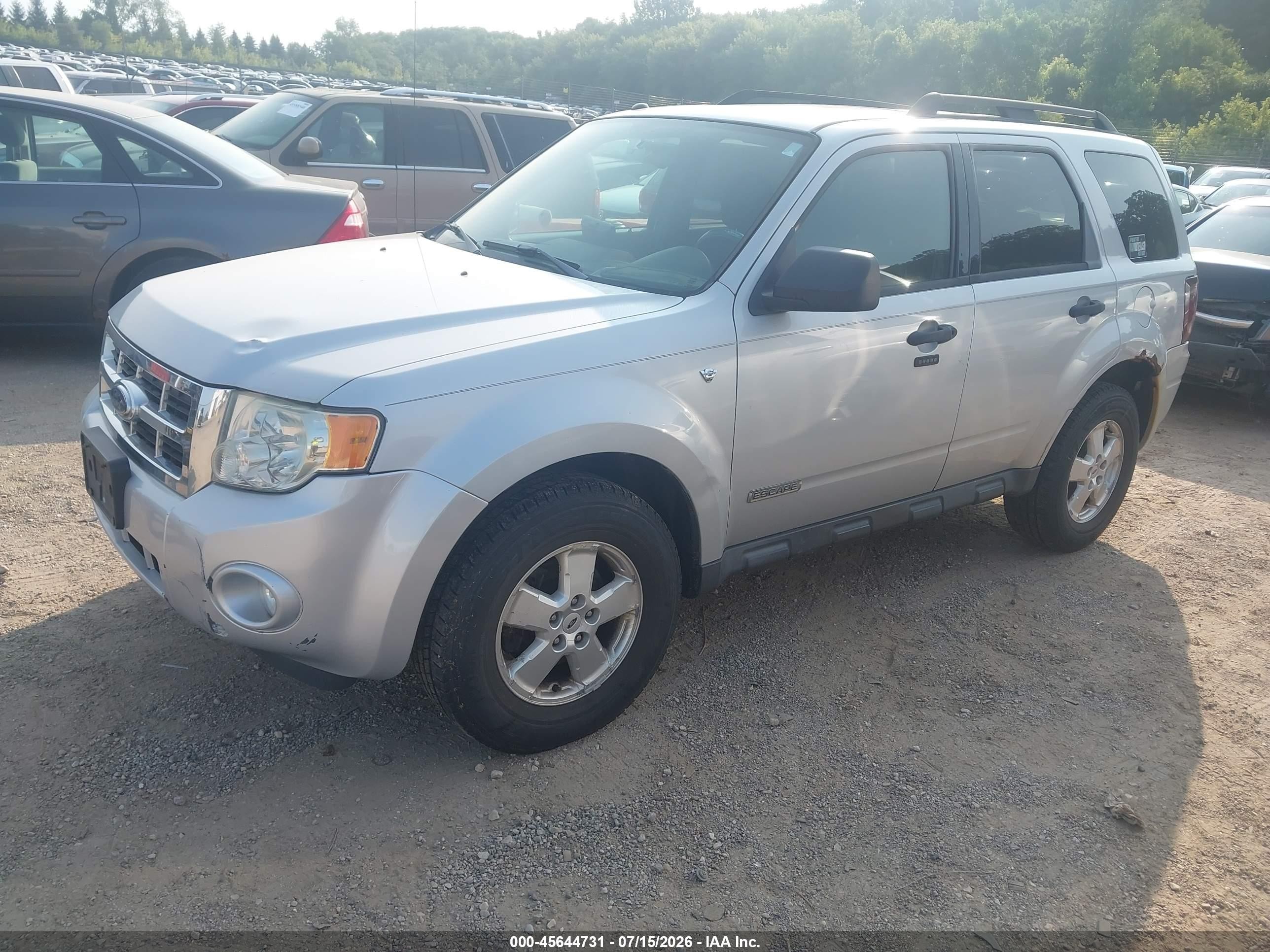 2008 Ford Escape Xlt Silver vin: 1FMCU93178KE12227