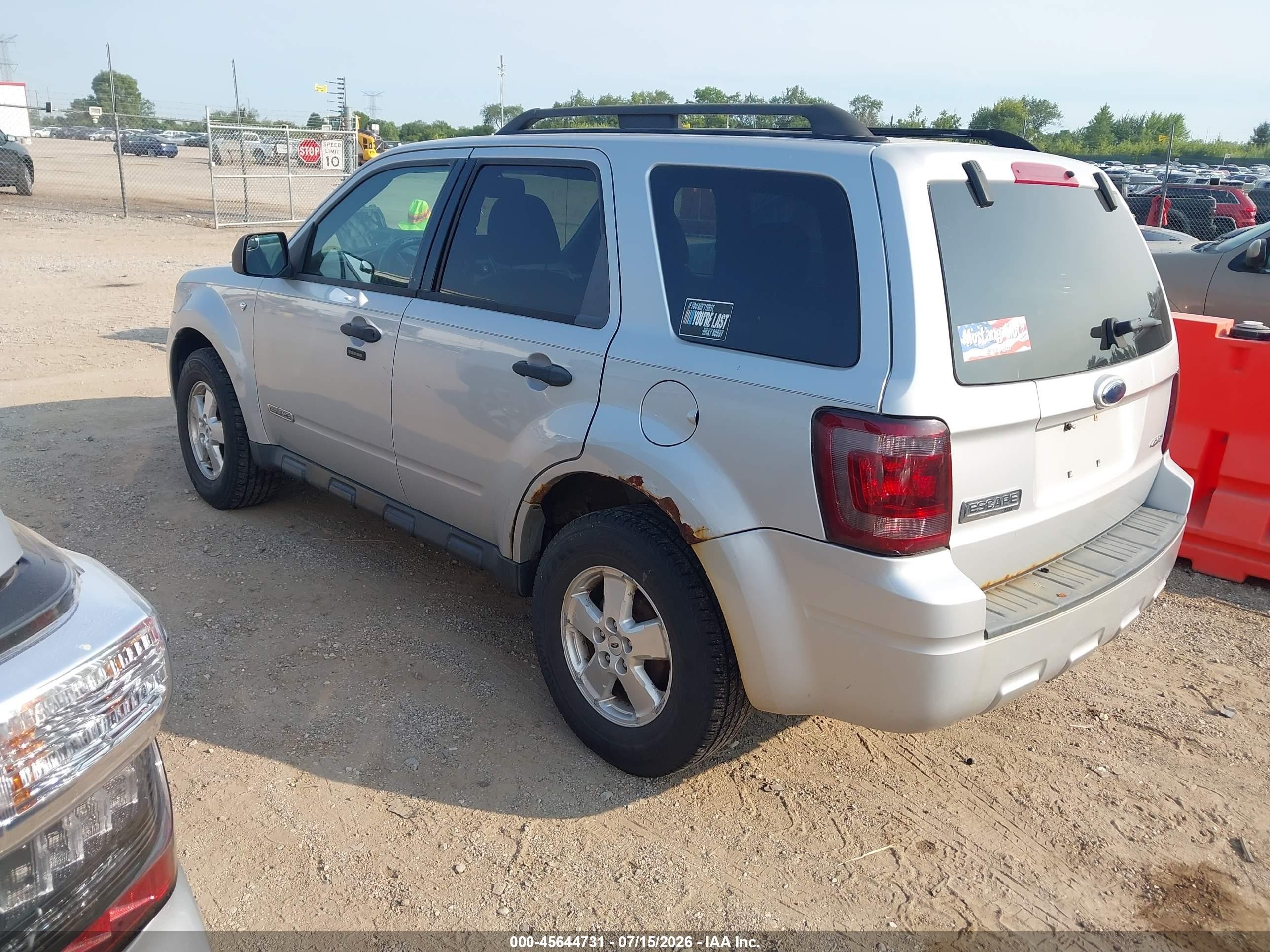 2008 Ford Escape Xlt Silver vin: 1FMCU93178KE12227