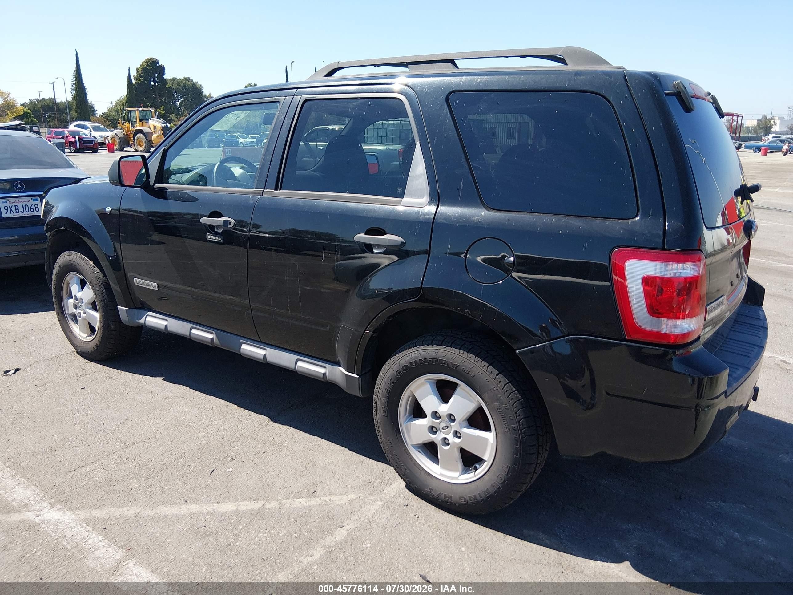 2008 Ford Escape Xlt Black vin: 1FMCU93188KA11365