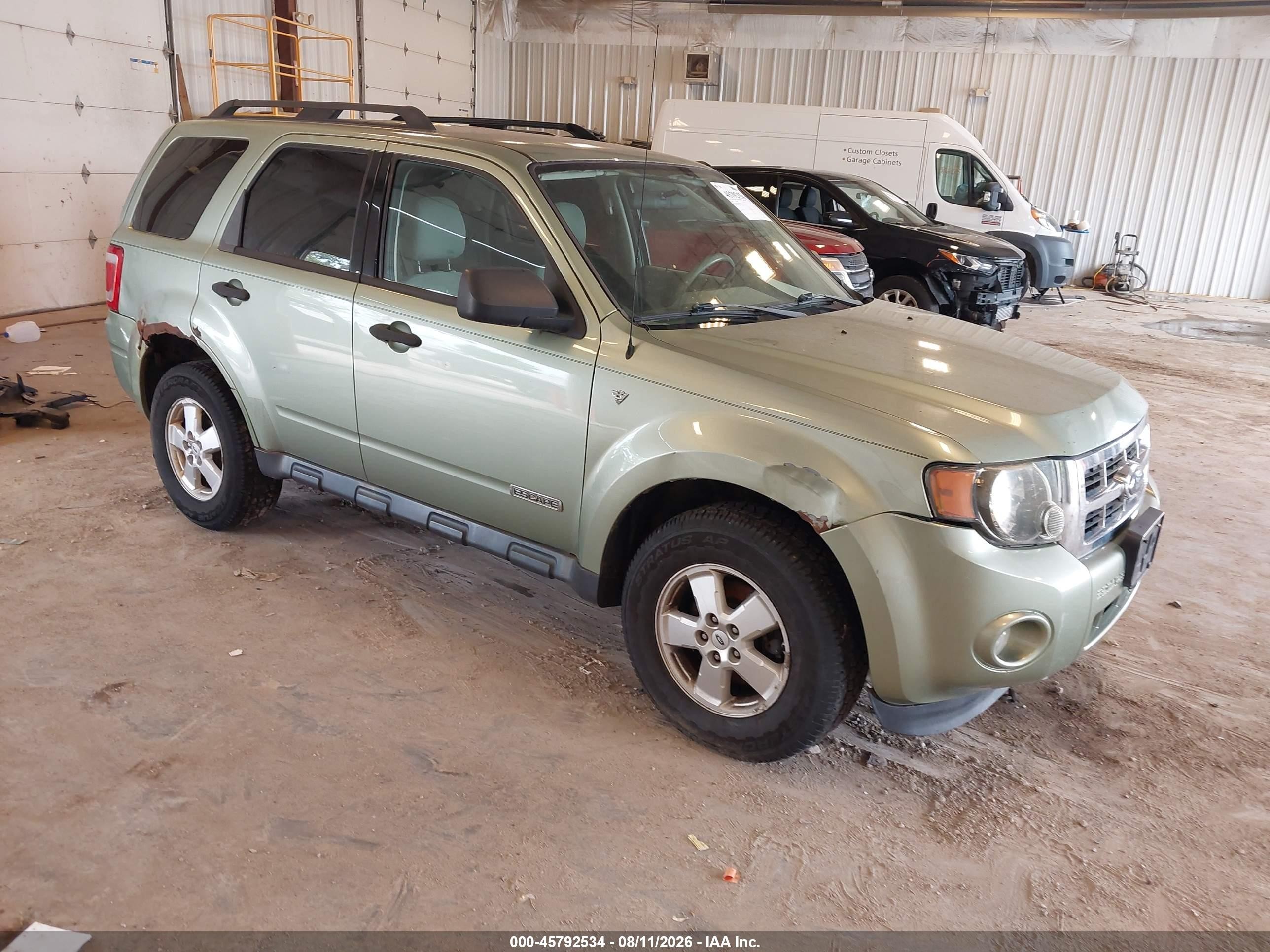 2008 Ford Escape Xlt Green vin: 1FMCU93188KA48013