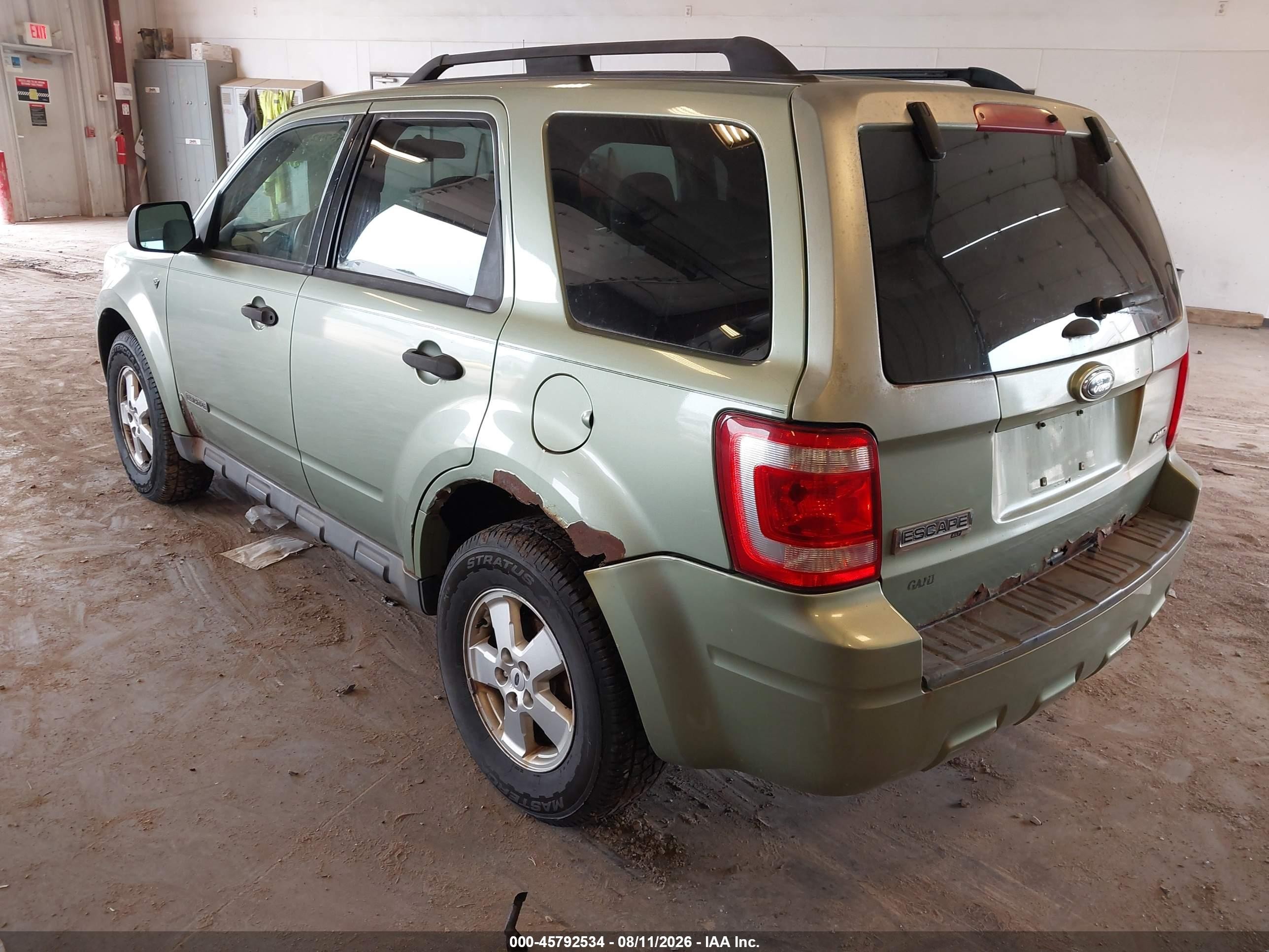 2008 Ford Escape Xlt Green vin: 1FMCU93188KA48013