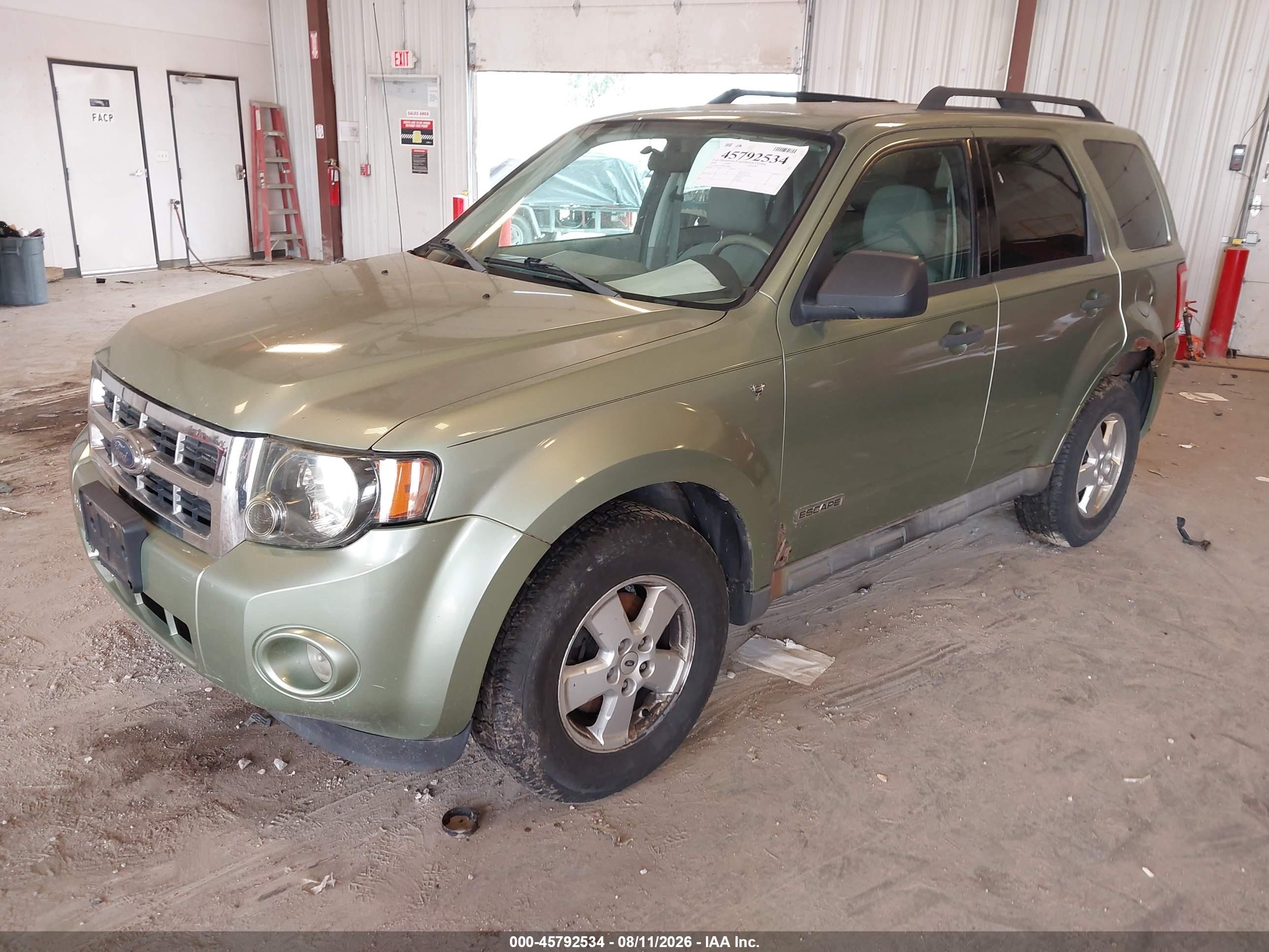 2008 Ford Escape Xlt Green vin: 1FMCU93188KA48013