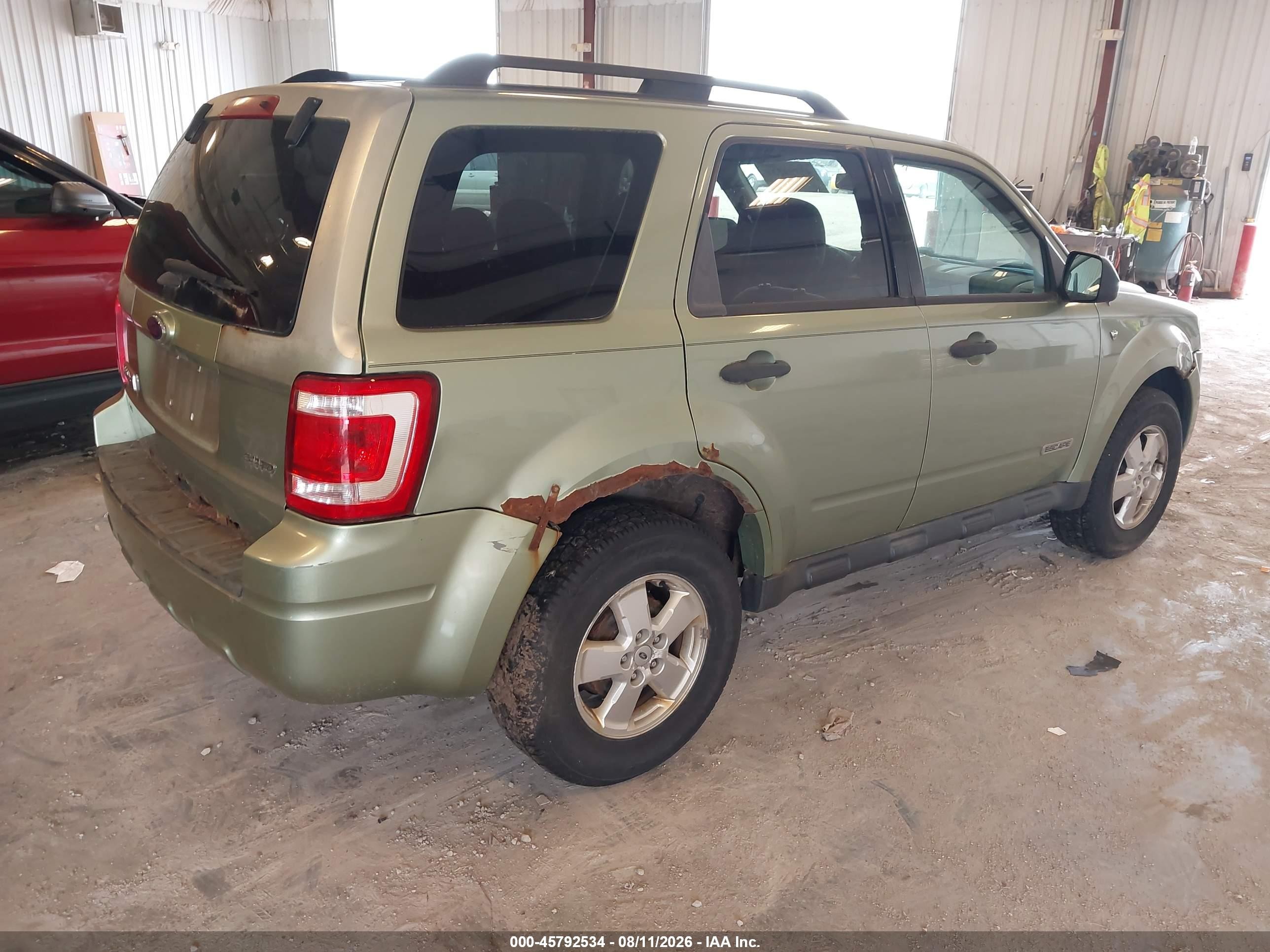 2008 Ford Escape Xlt Green vin: 1FMCU93188KA48013