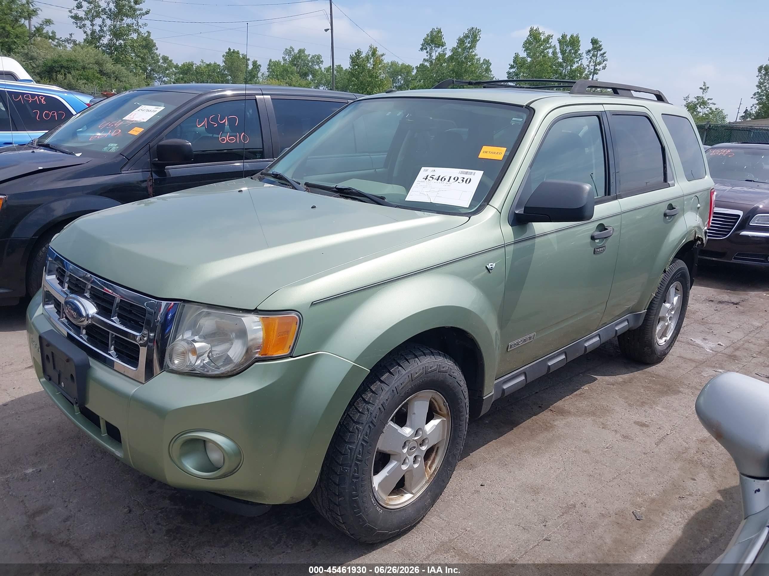 2008 Ford Escape Xlt Green vin: 1FMCU93188KC25336