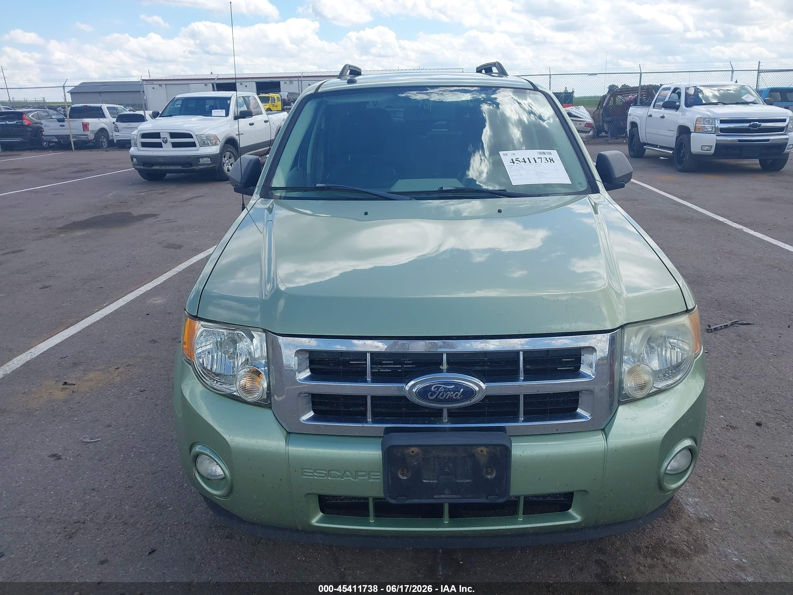 2008 Ford Escape Xlt Green vin: 1FMCU93198KD32069