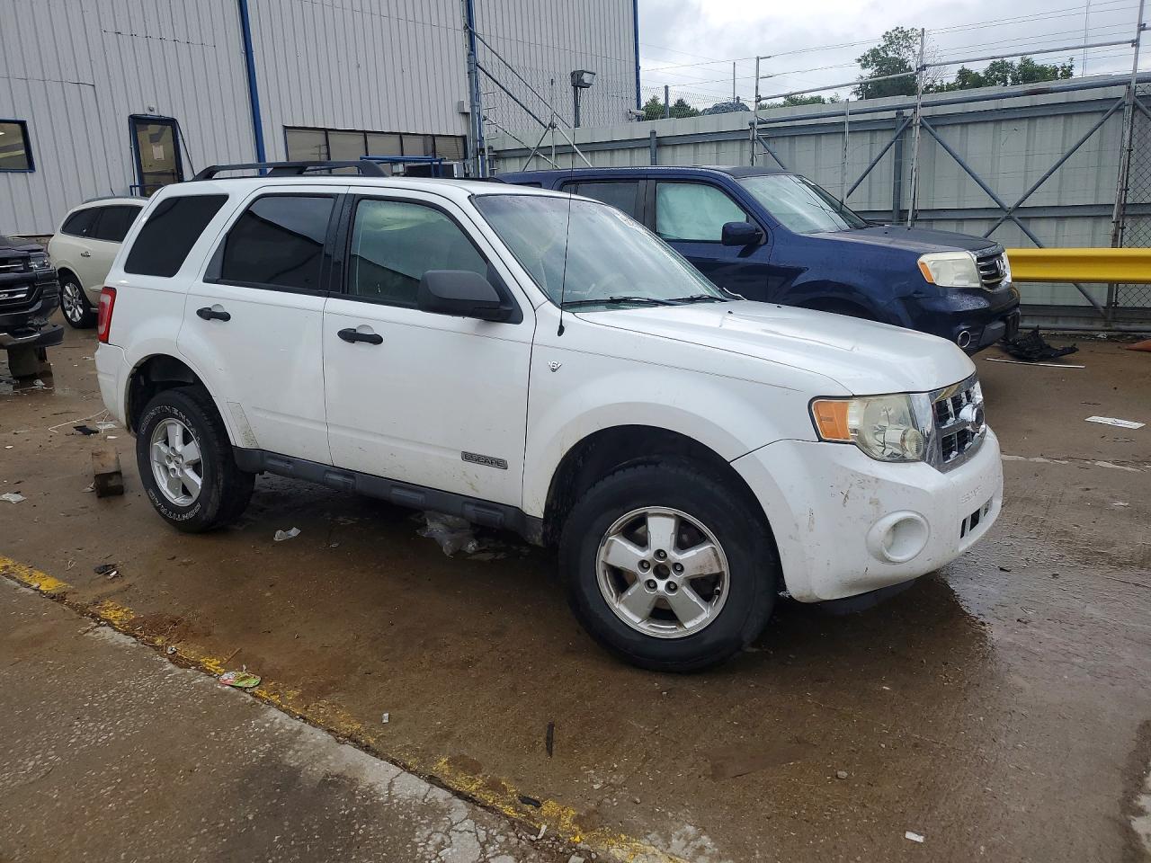 2008 Ford Escape Xlt White vin: 1FMCU93198KD83426
