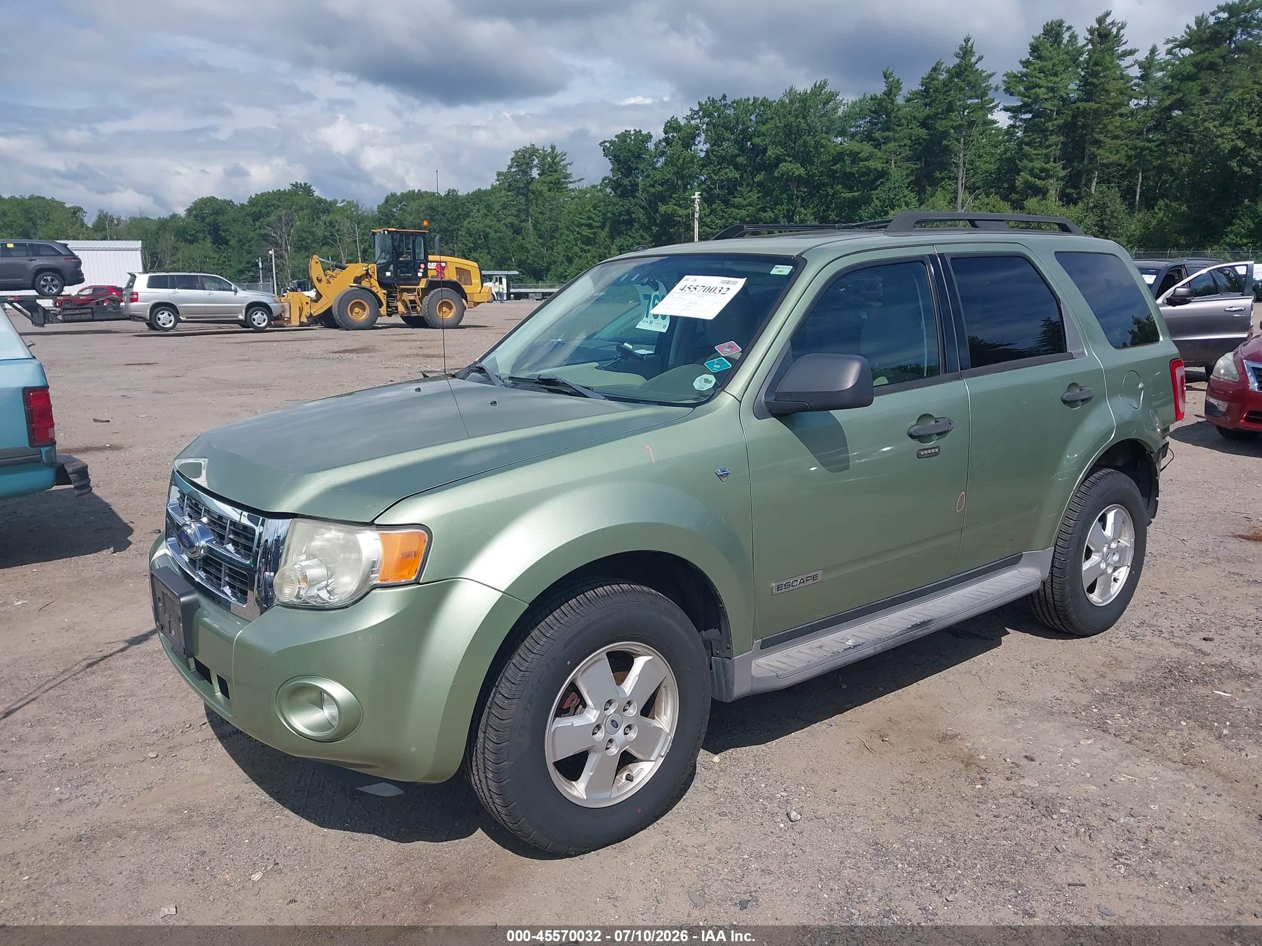 2008 Ford Escape Xlt Green vin: 1FMCU93198KE76222
