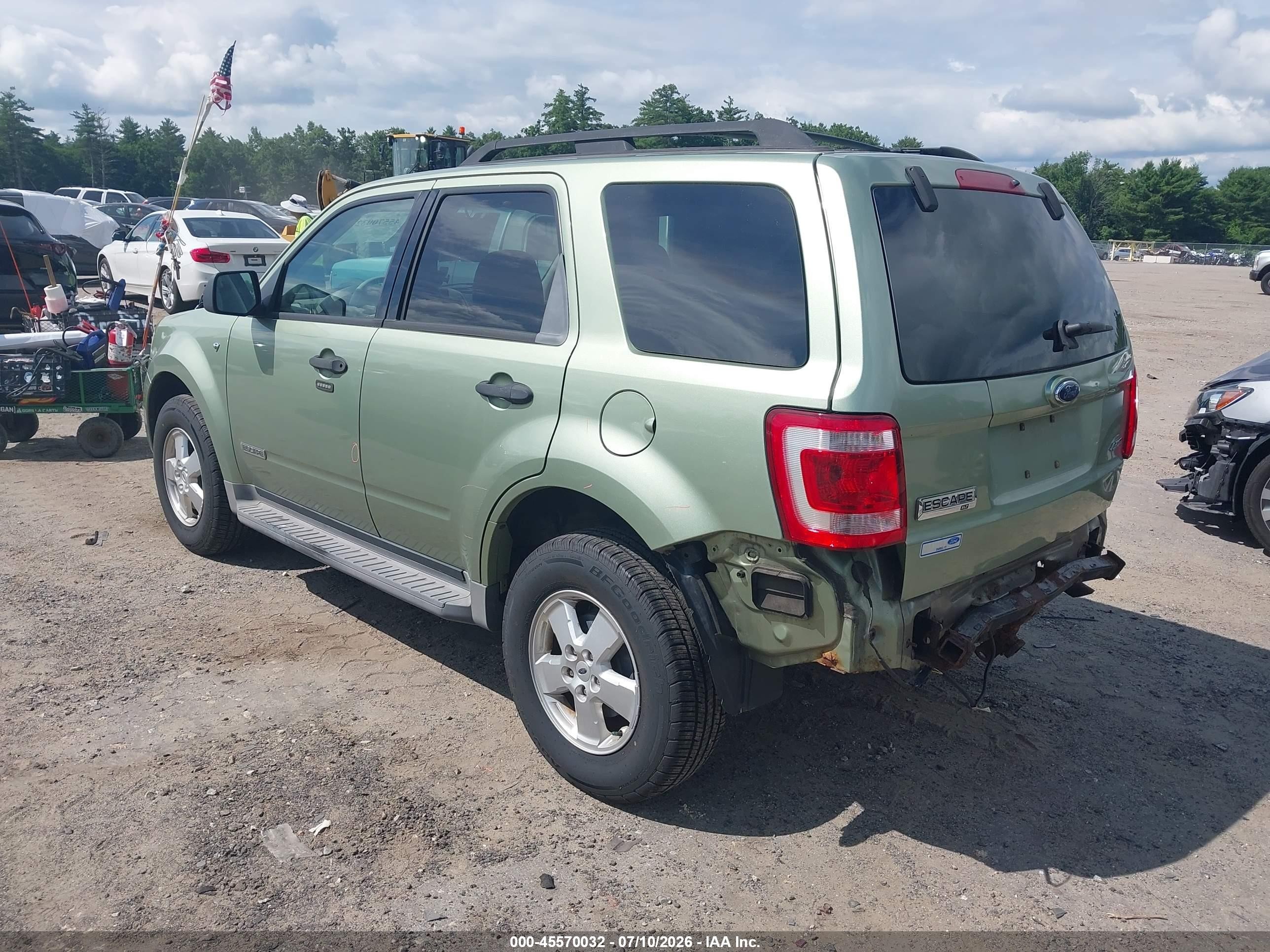 2008 Ford Escape Xlt Green vin: 1FMCU93198KE76222