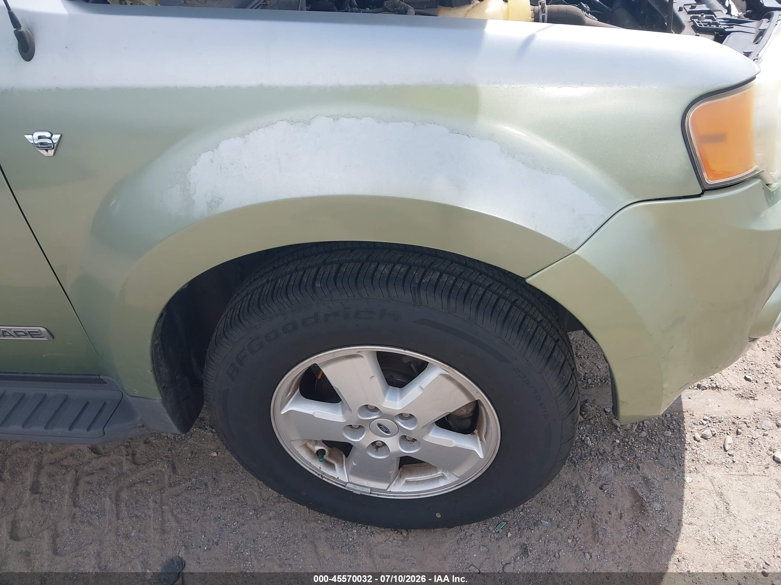 2008 Ford Escape Xlt Green vin: 1FMCU93198KE76222