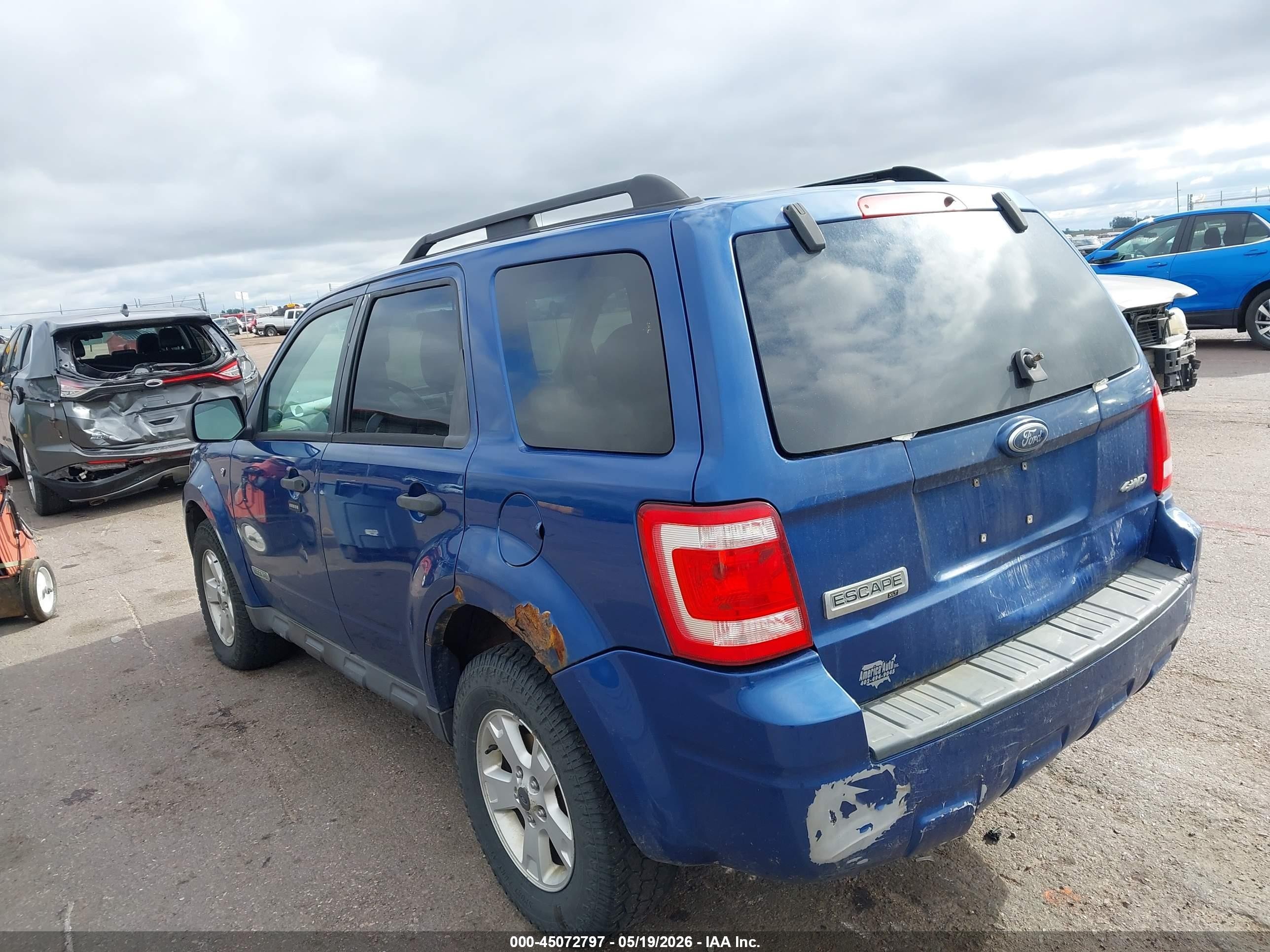 2008 Ford Escape Xlt Синий vin: 1FMCU931X8KA09231