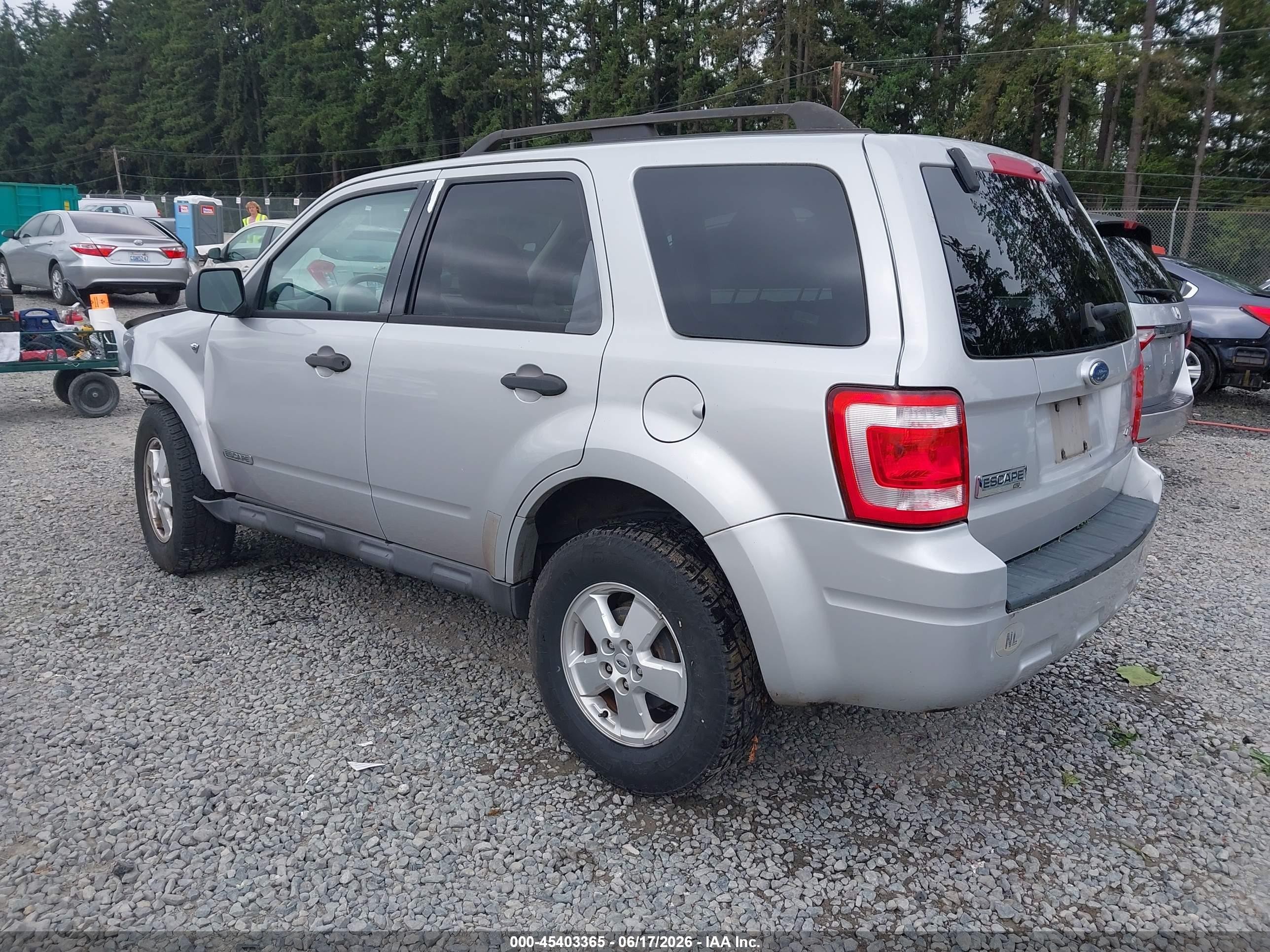 2008 Ford Escape Xlt Silver vin: 1FMCU931X8KA09505
