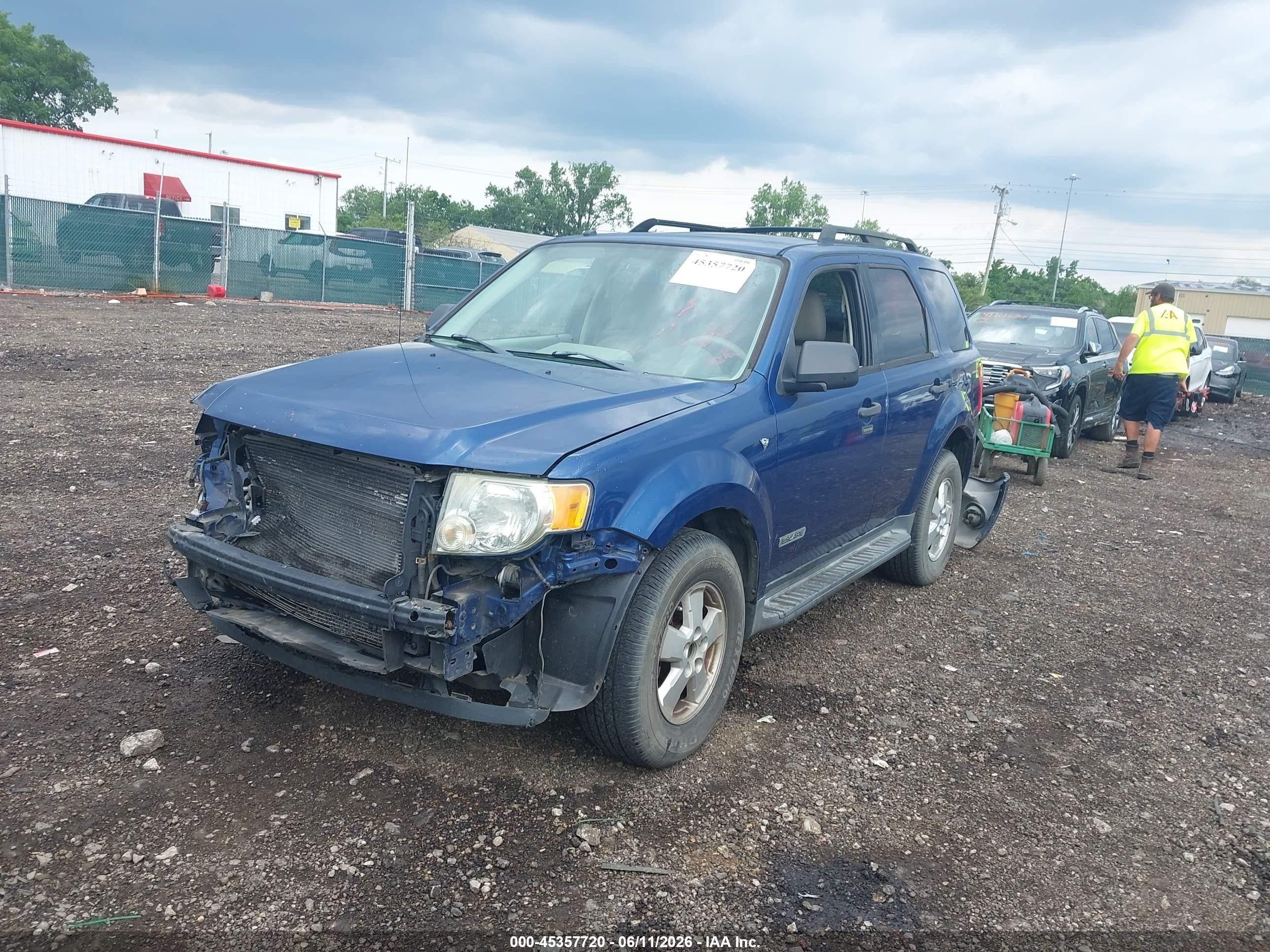 2008 Ford Escape Xlt Blue vin: 1FMCU931X8KB46590
