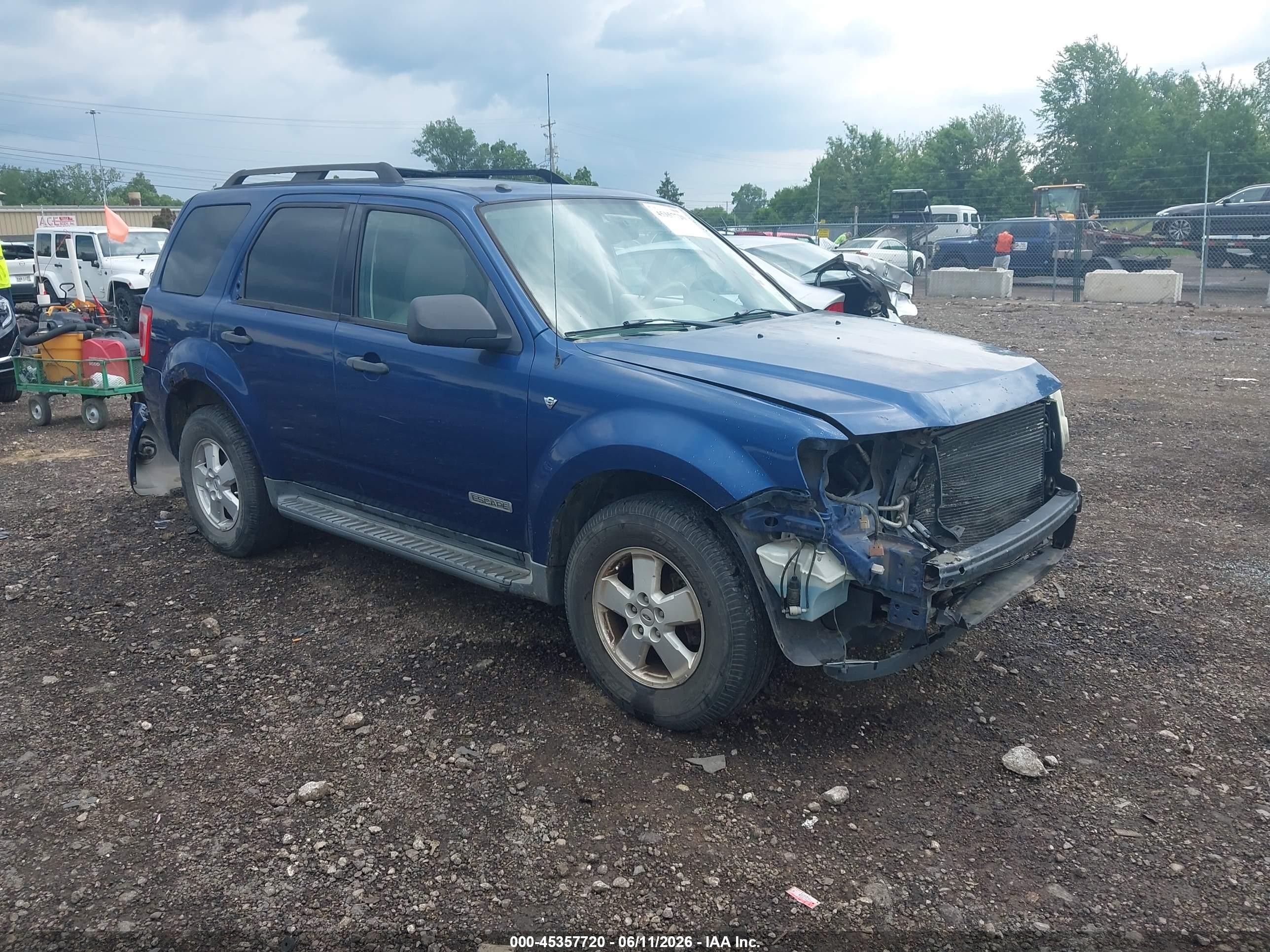 2008 Ford Escape Xlt Blue vin: 1FMCU931X8KB46590
