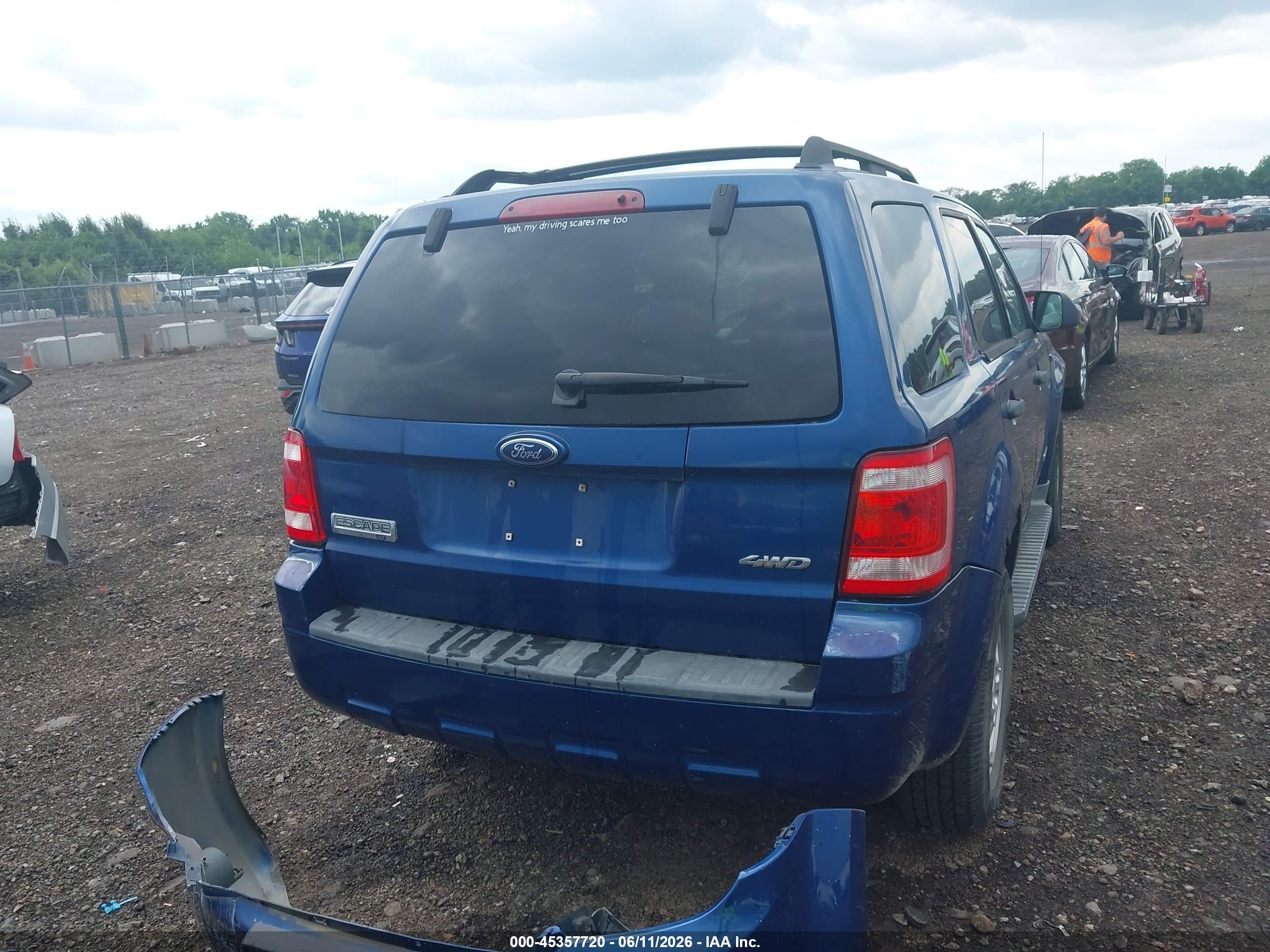 2008 Ford Escape Xlt Blue vin: 1FMCU931X8KB46590