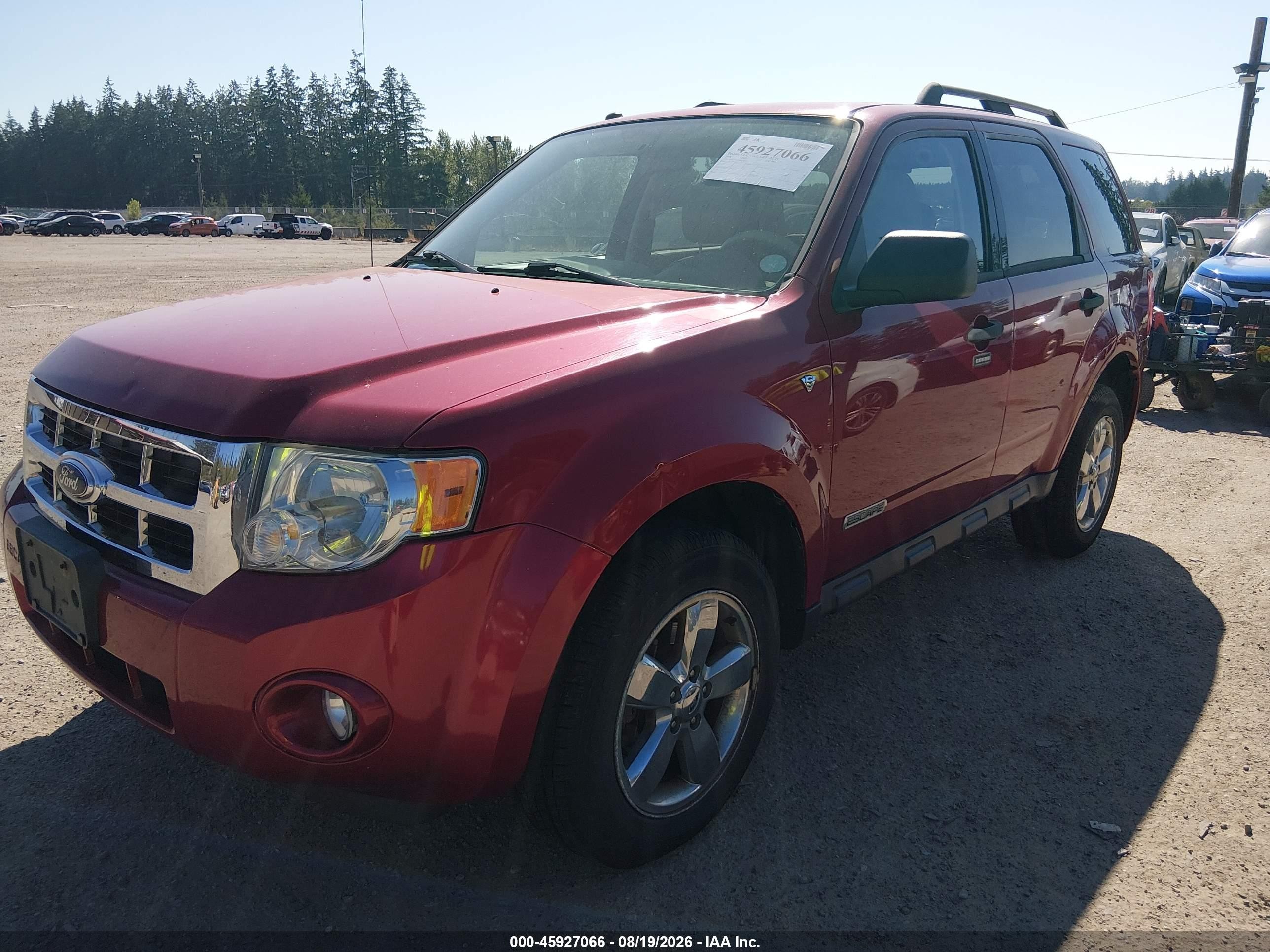 2008 Ford Escape Xlt Красный vin: 1FMCU931X8KC81312