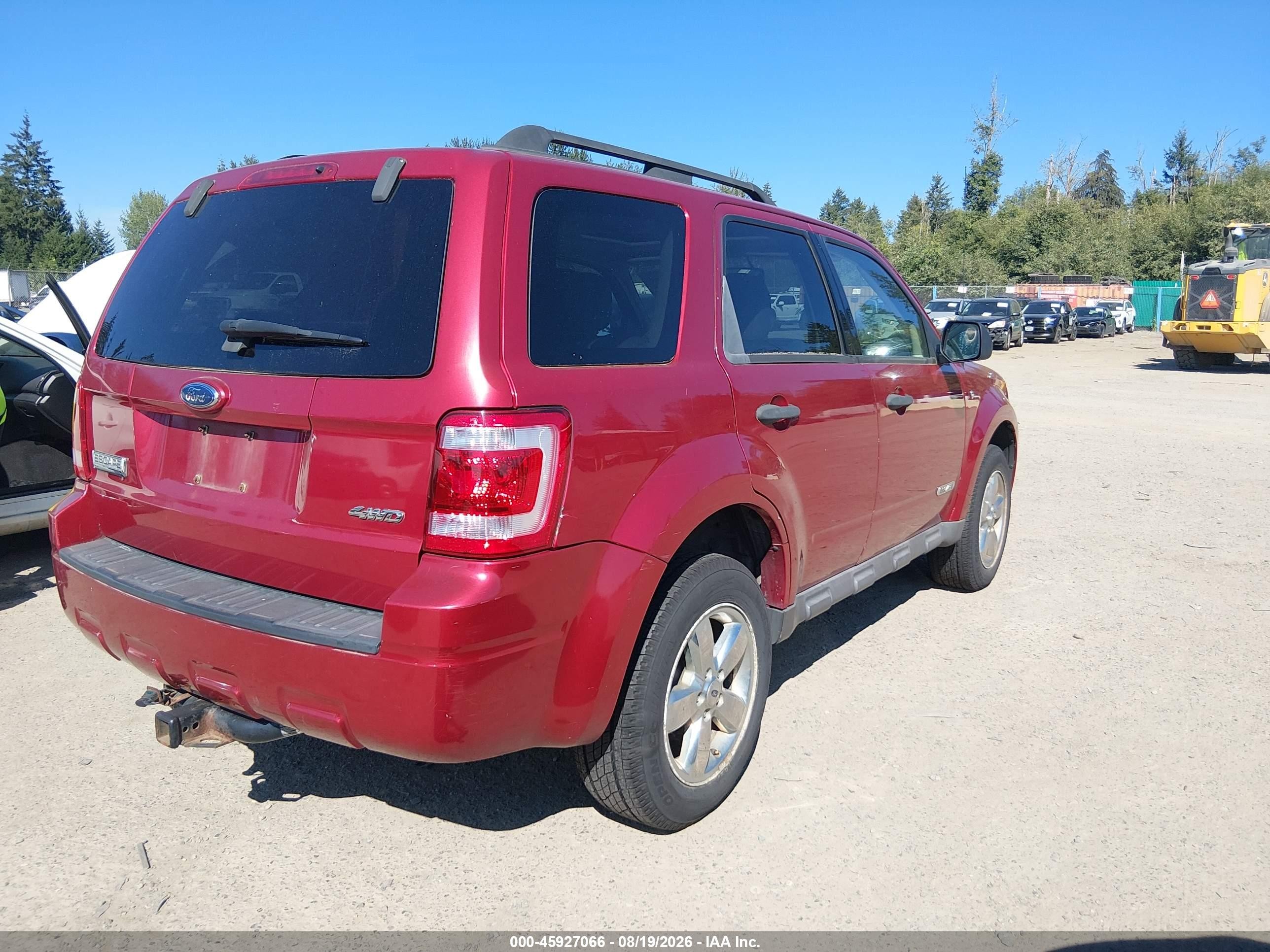 2008 Ford Escape Xlt Красный vin: 1FMCU931X8KC81312