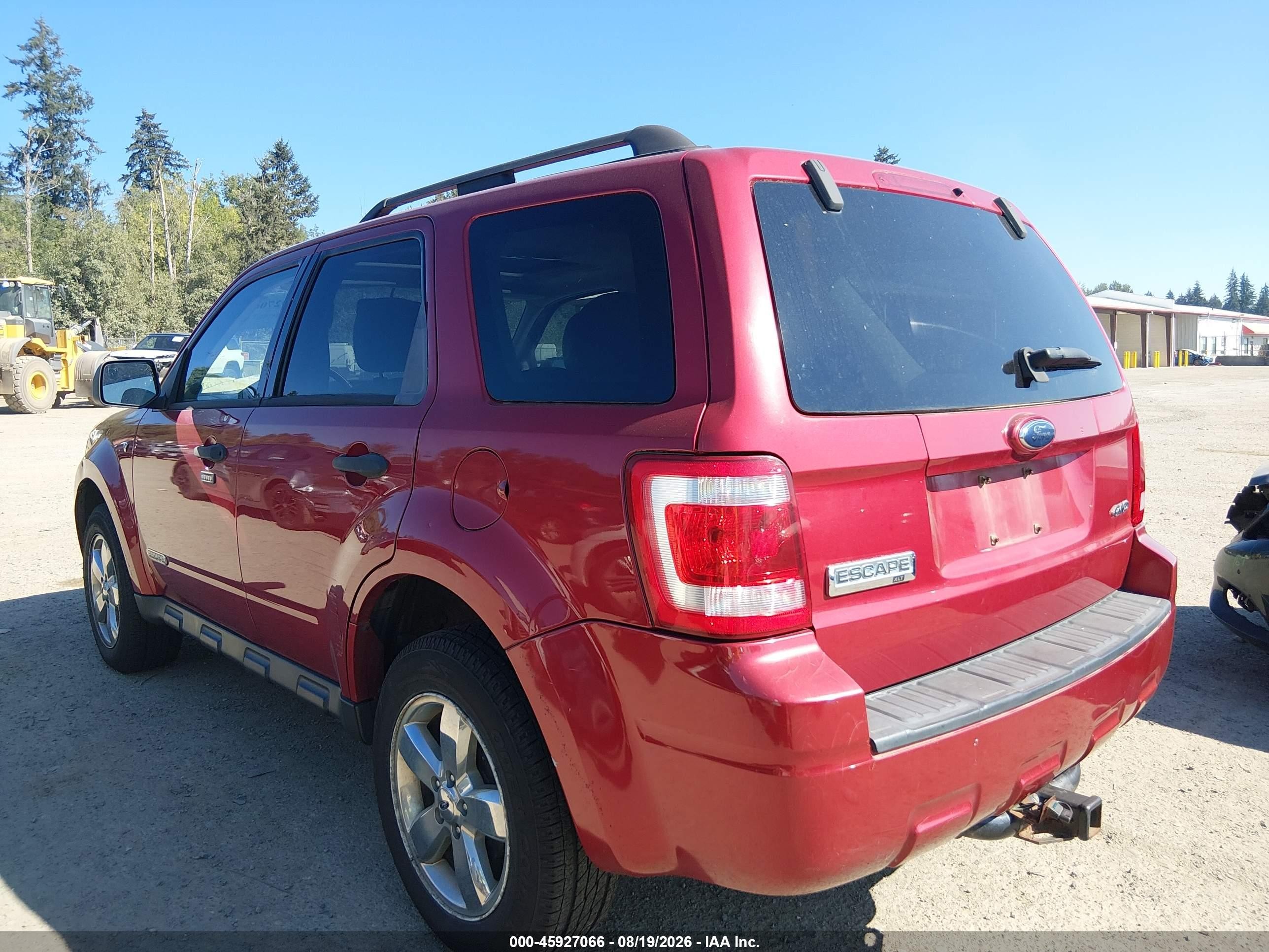 2008 Ford Escape Xlt Красный vin: 1FMCU931X8KC81312