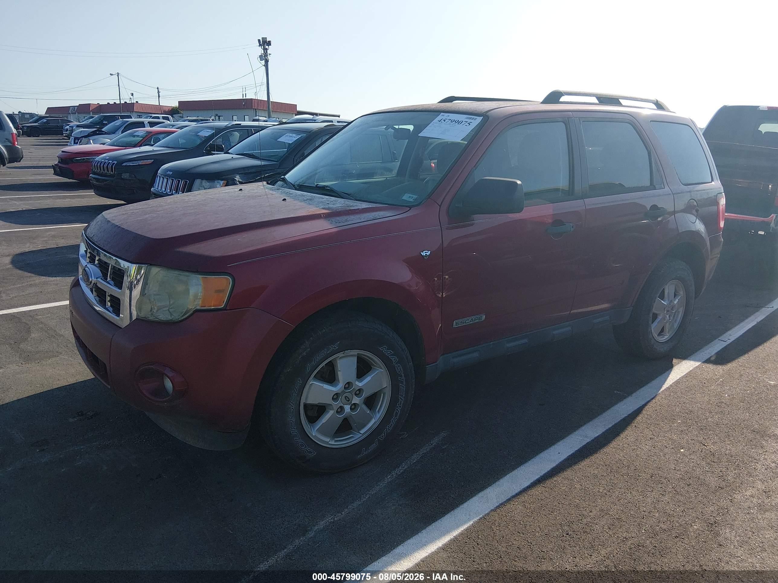 2008 Ford Escape Xlt Red vin: 1FMCU931X8KD40195