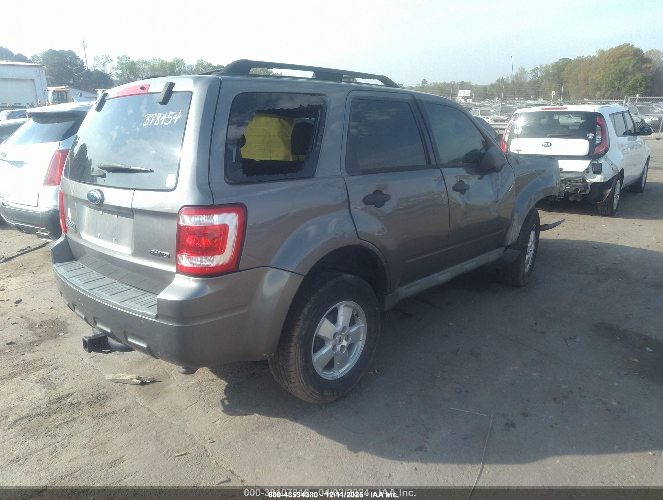 2009 Ford Escape Xlt Gray vin: 1FMCU93G09KB78454