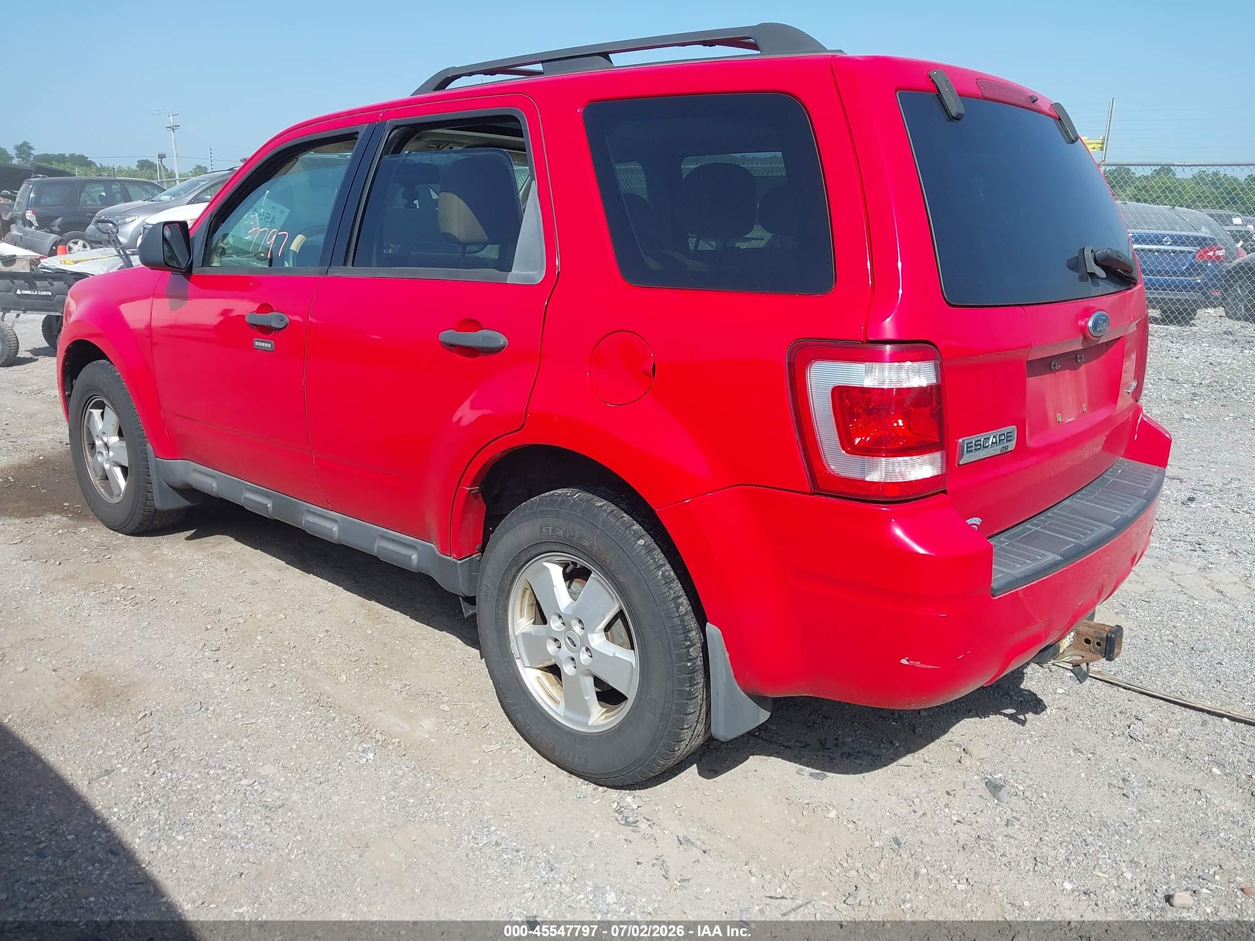 2009 Ford Escape Xlt Red vin: 1FMCU93G19KA57660