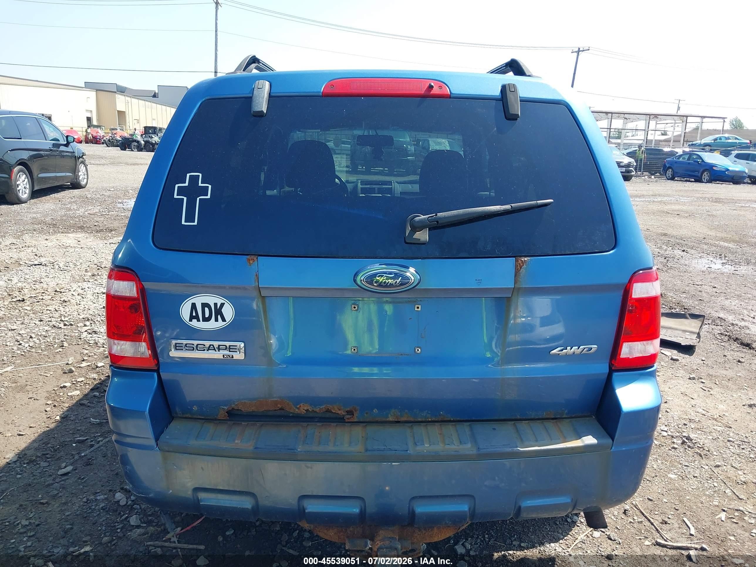 2009 Ford Escape Xlt Blue vin: 1FMCU93G19KA95230