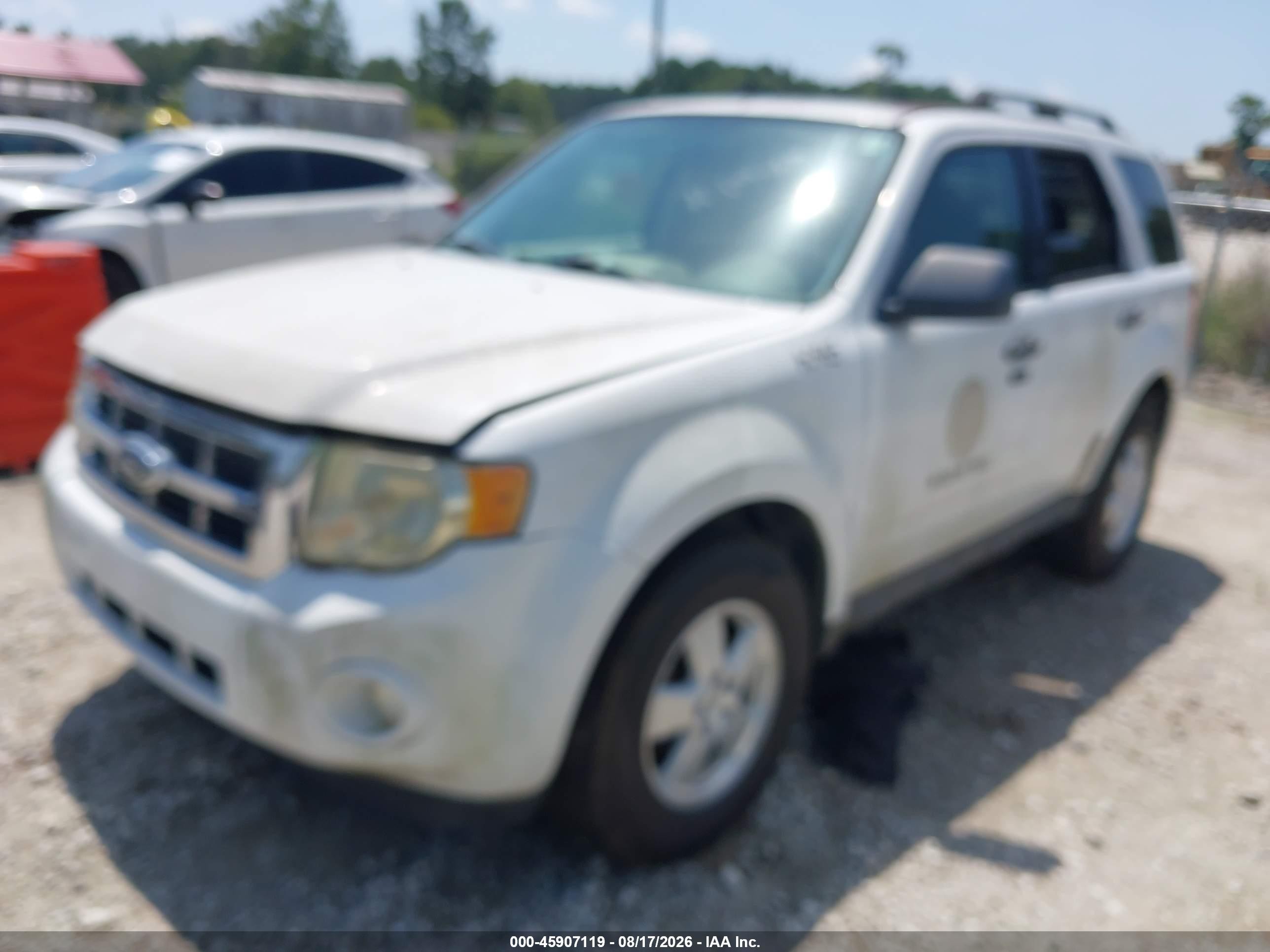 2009 Ford Escape Xlt White vin: 1FMCU93G29KA69719