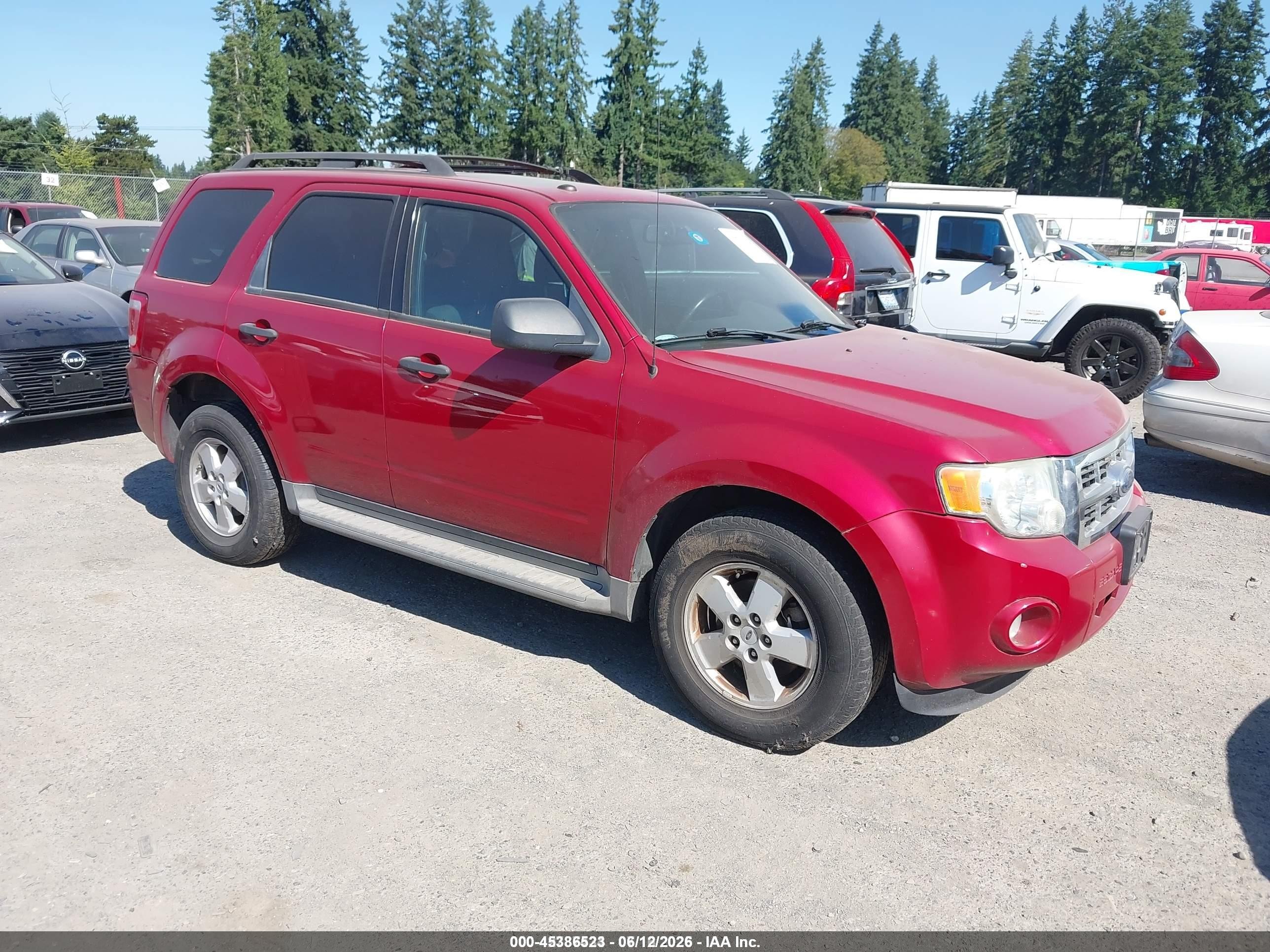 2009 Ford Escape Xlt Red vin: 1FMCU93G39KB21097