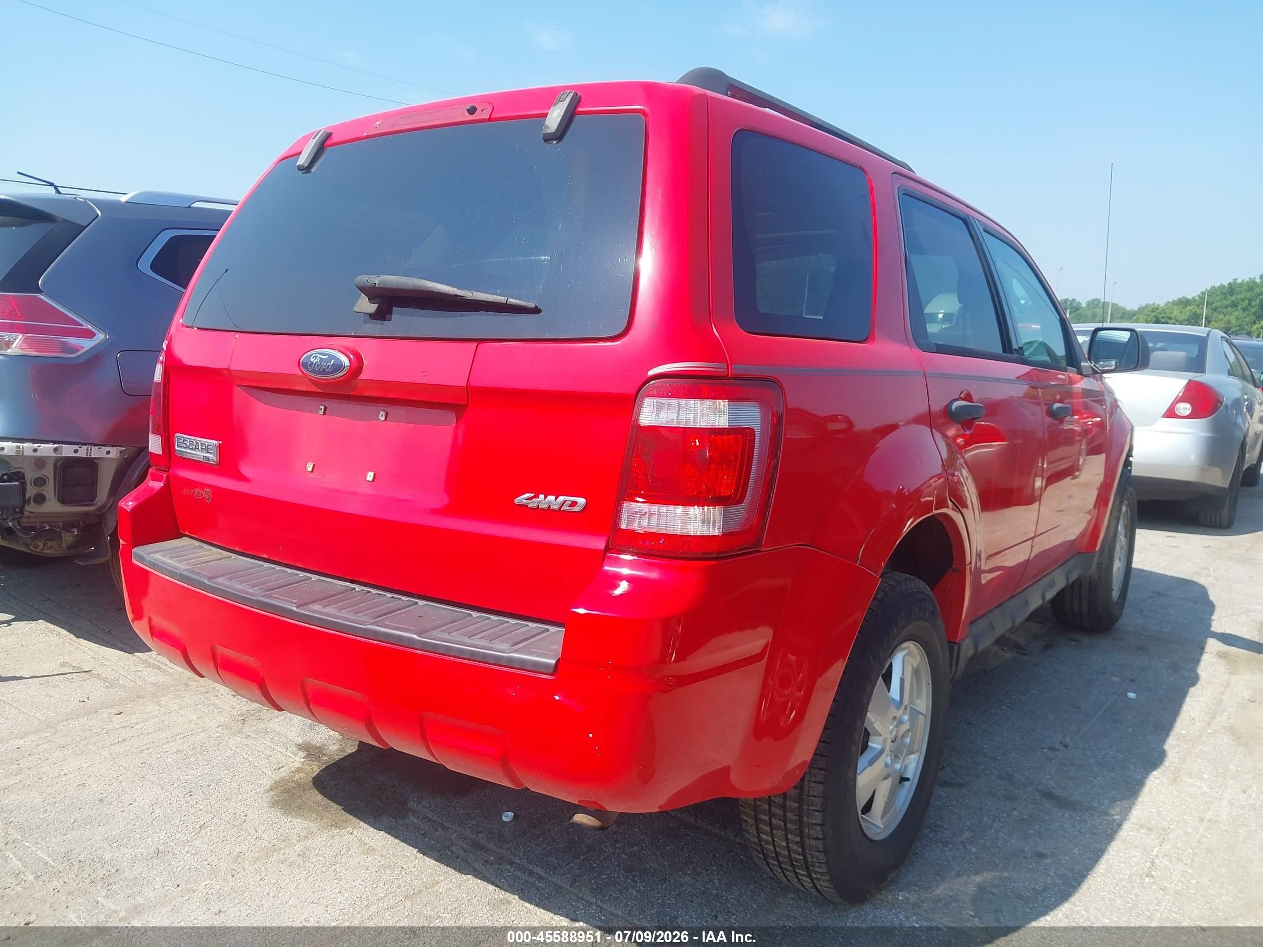 2009 Ford Escape Xlt Red vin: 1FMCU93G49KA57698